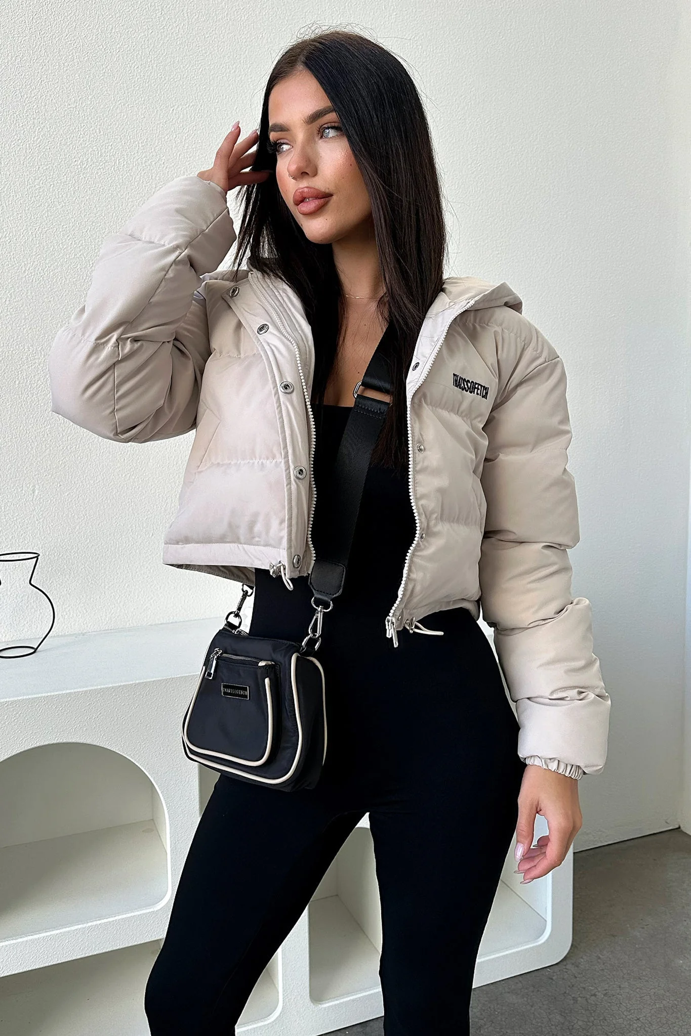 Cyrus Puffer Jacket - Bone - XNAUWBI