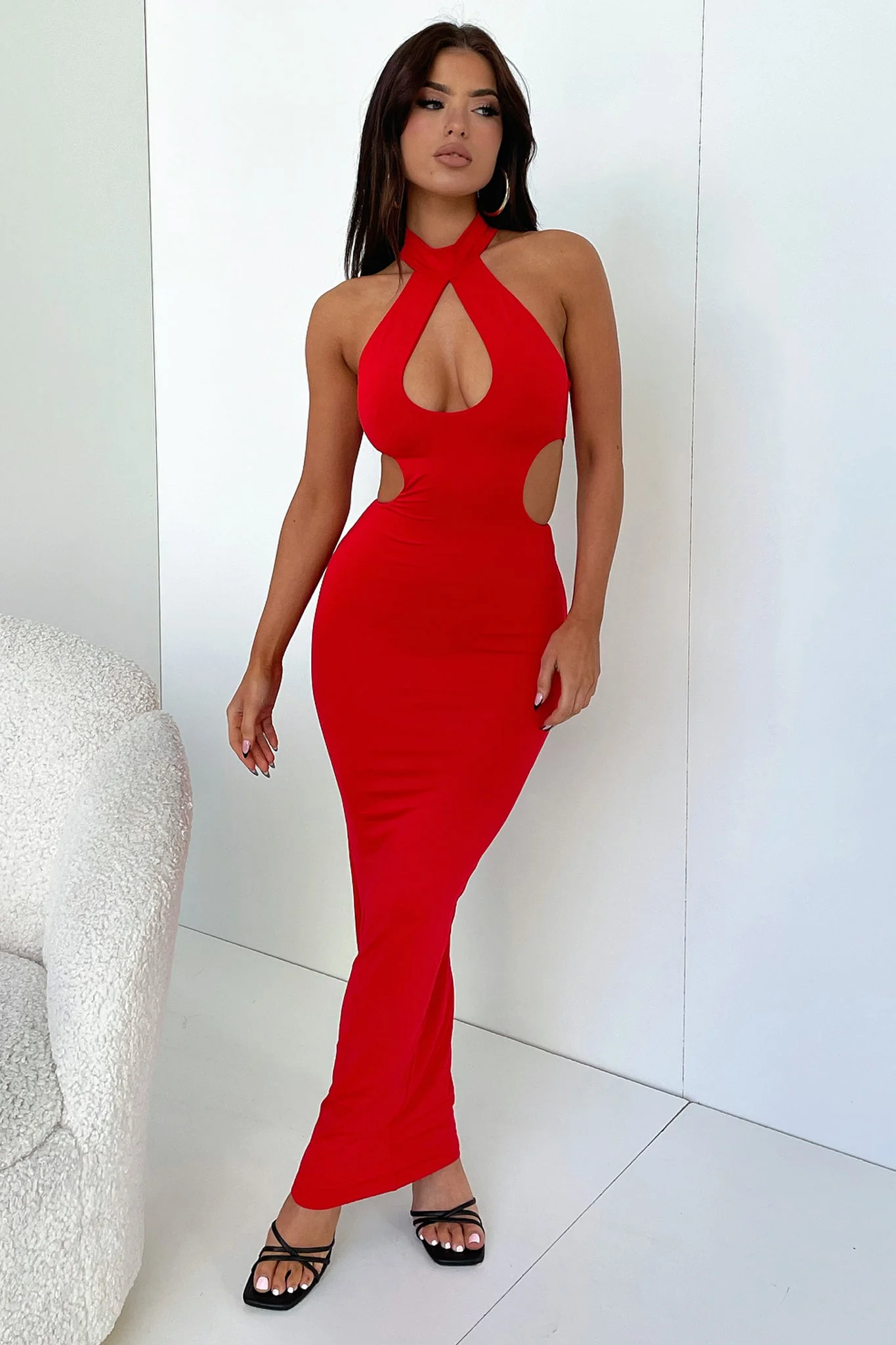 Gianna Maxi Dress - Red - XNAUWBI