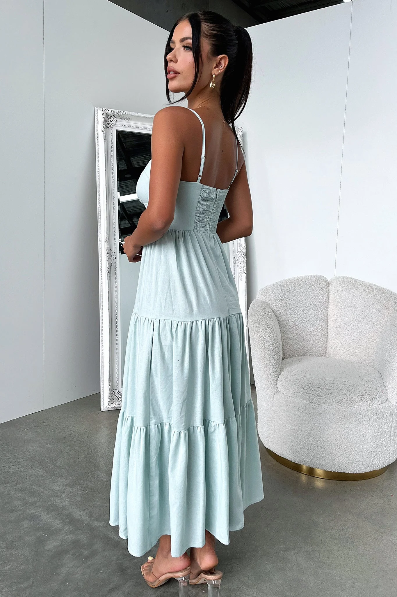 Mirana Dress - Sage - XNAUWBI