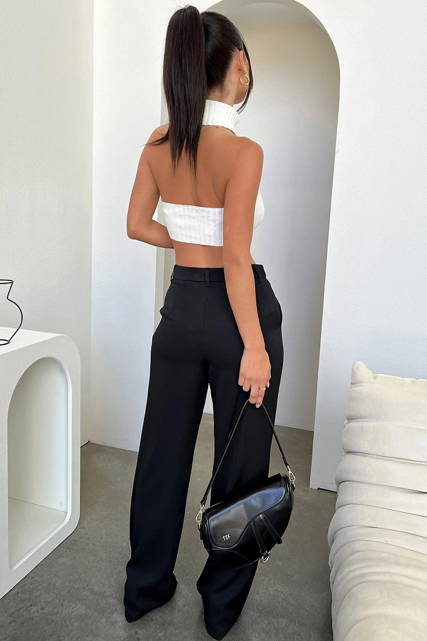 Sylvie Knit Crop - White - XNAUWBI