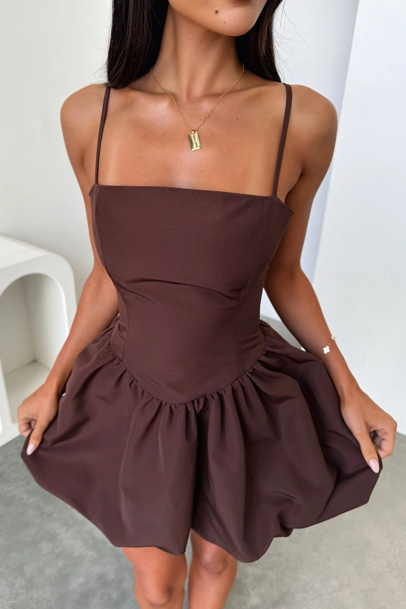 Albin Dress - Brown - XNAUWBI