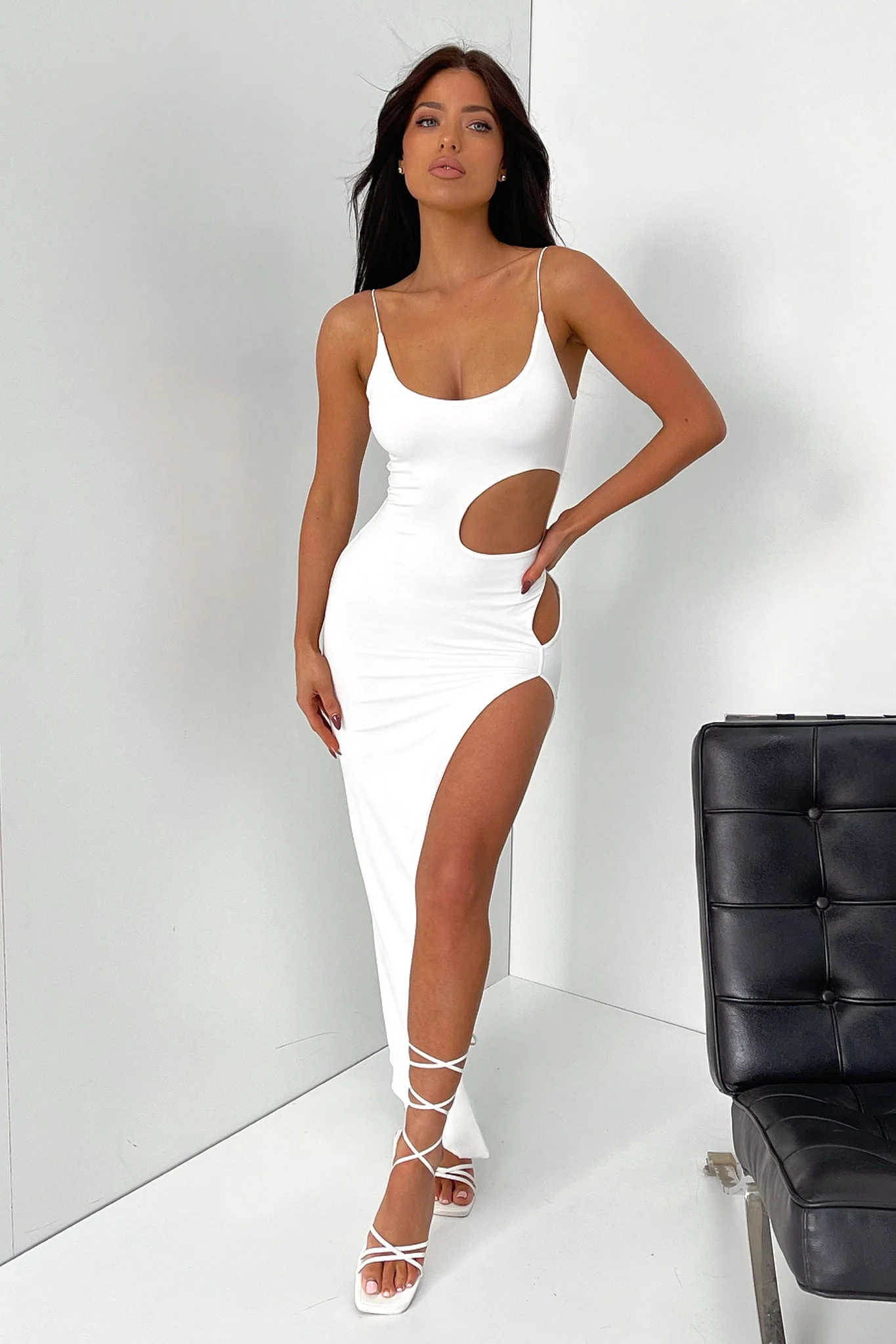 Rossa Maxi Dress - White - XNAUWBI