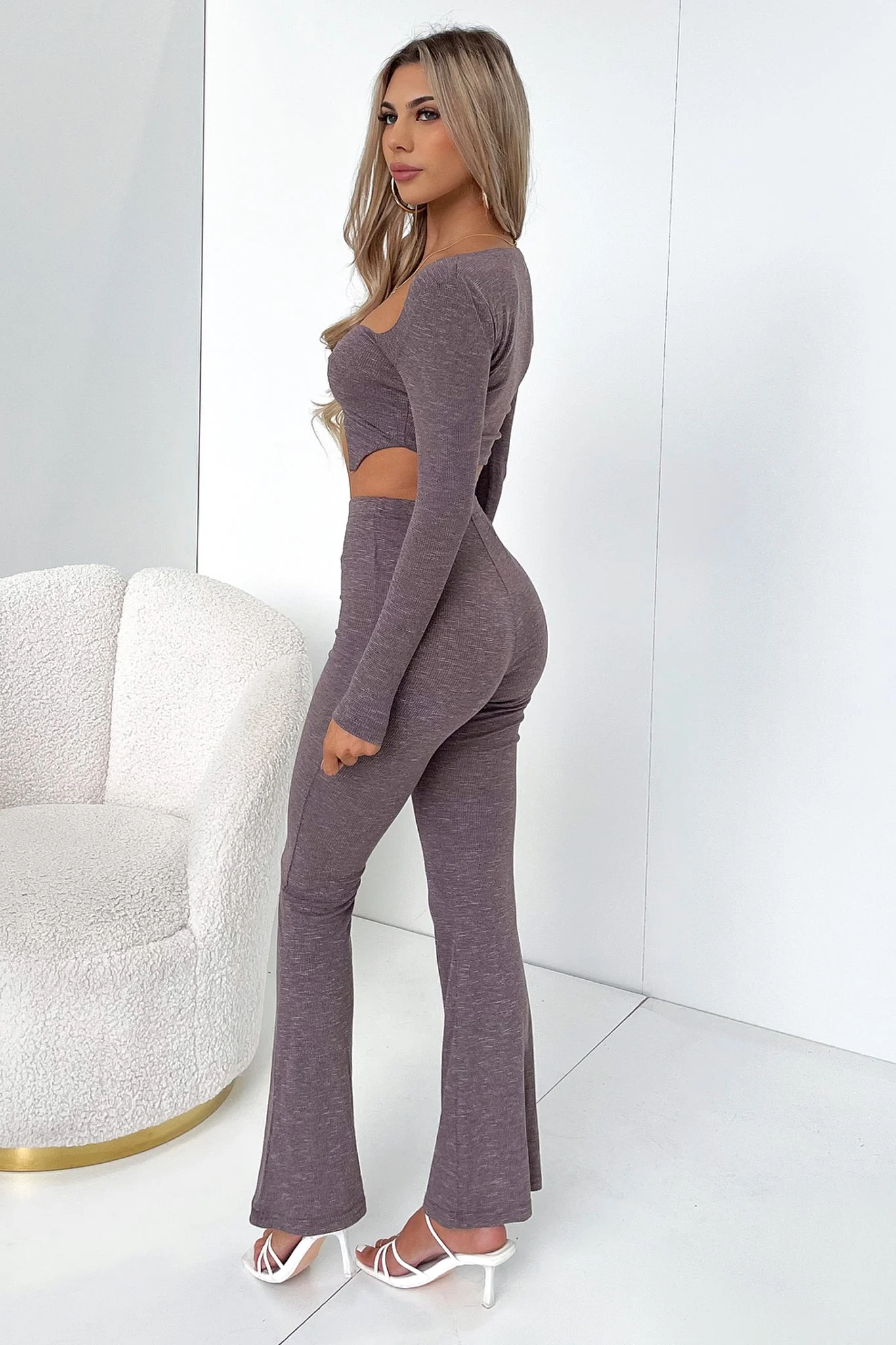 Nessia Long Sleeve Top - Purple - XNAUWBI