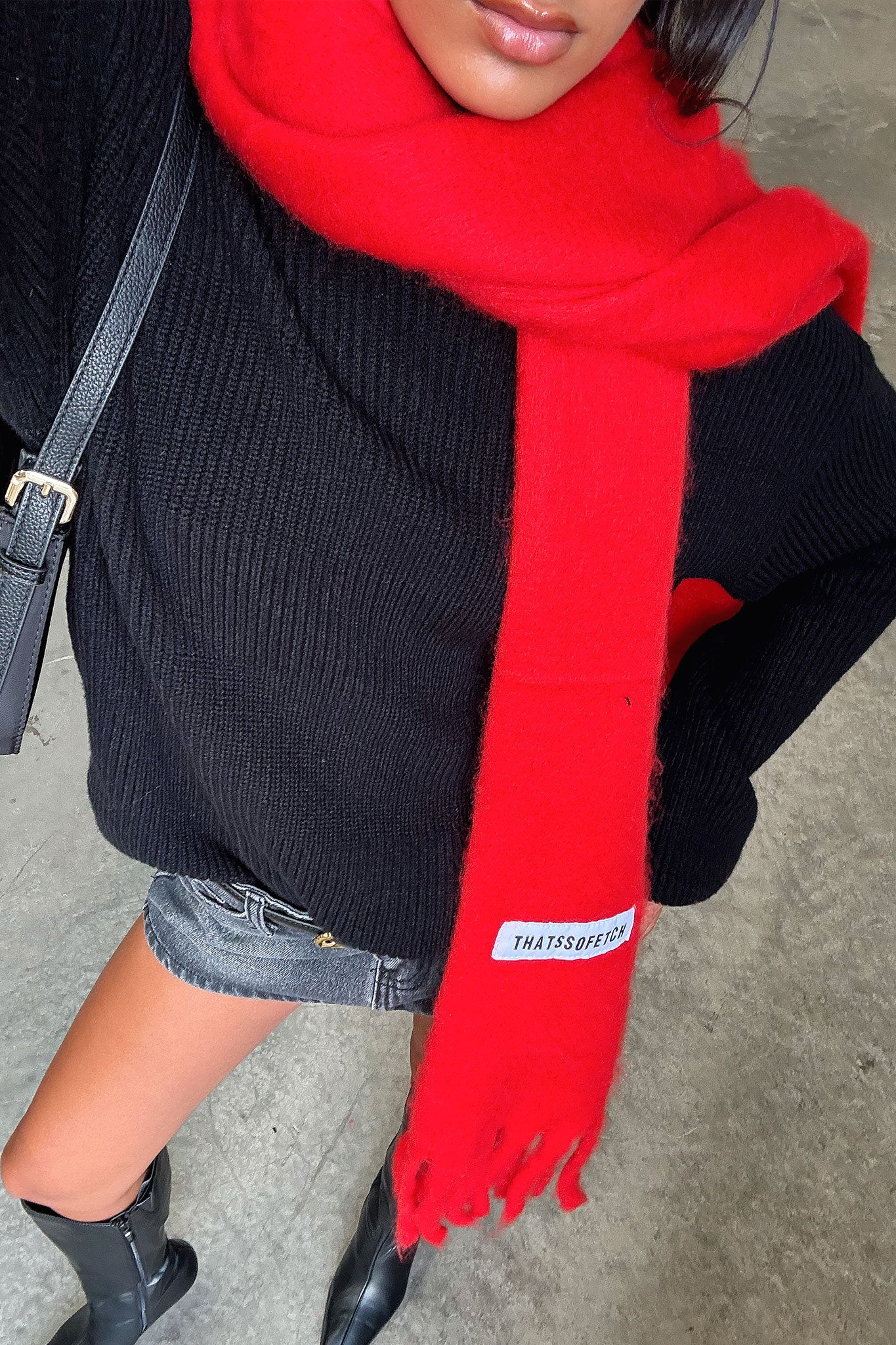 Cinzia Scarf - Red - XNAUWBI