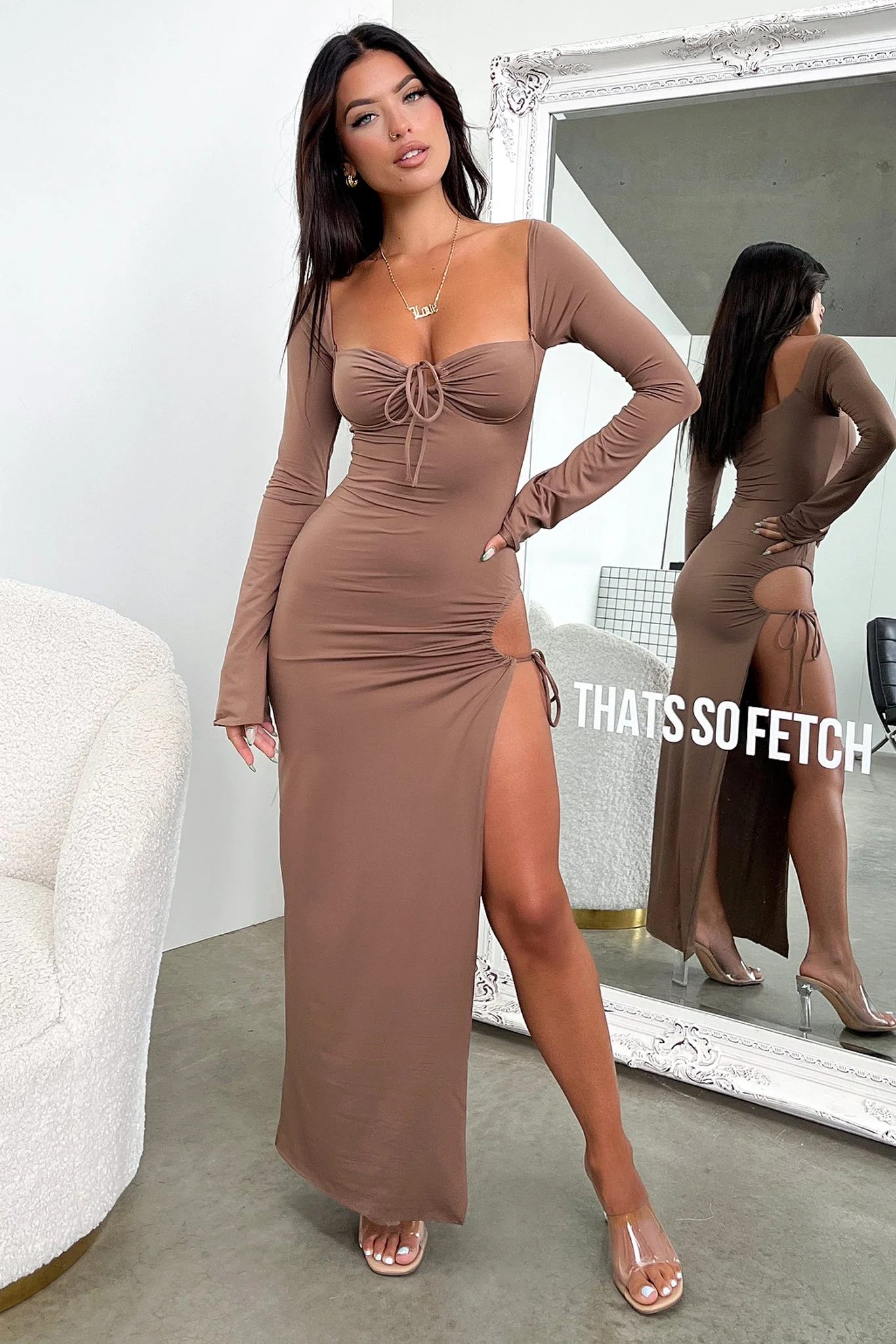 Noor Maxi Dress - Brown - XNAUWBI