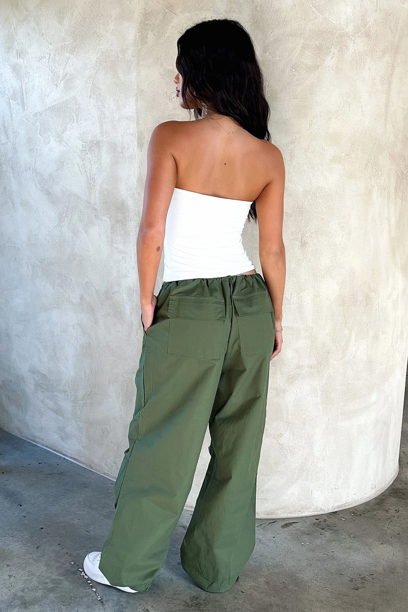 Millana Parachute Pants - Khaki - XNAUWBI