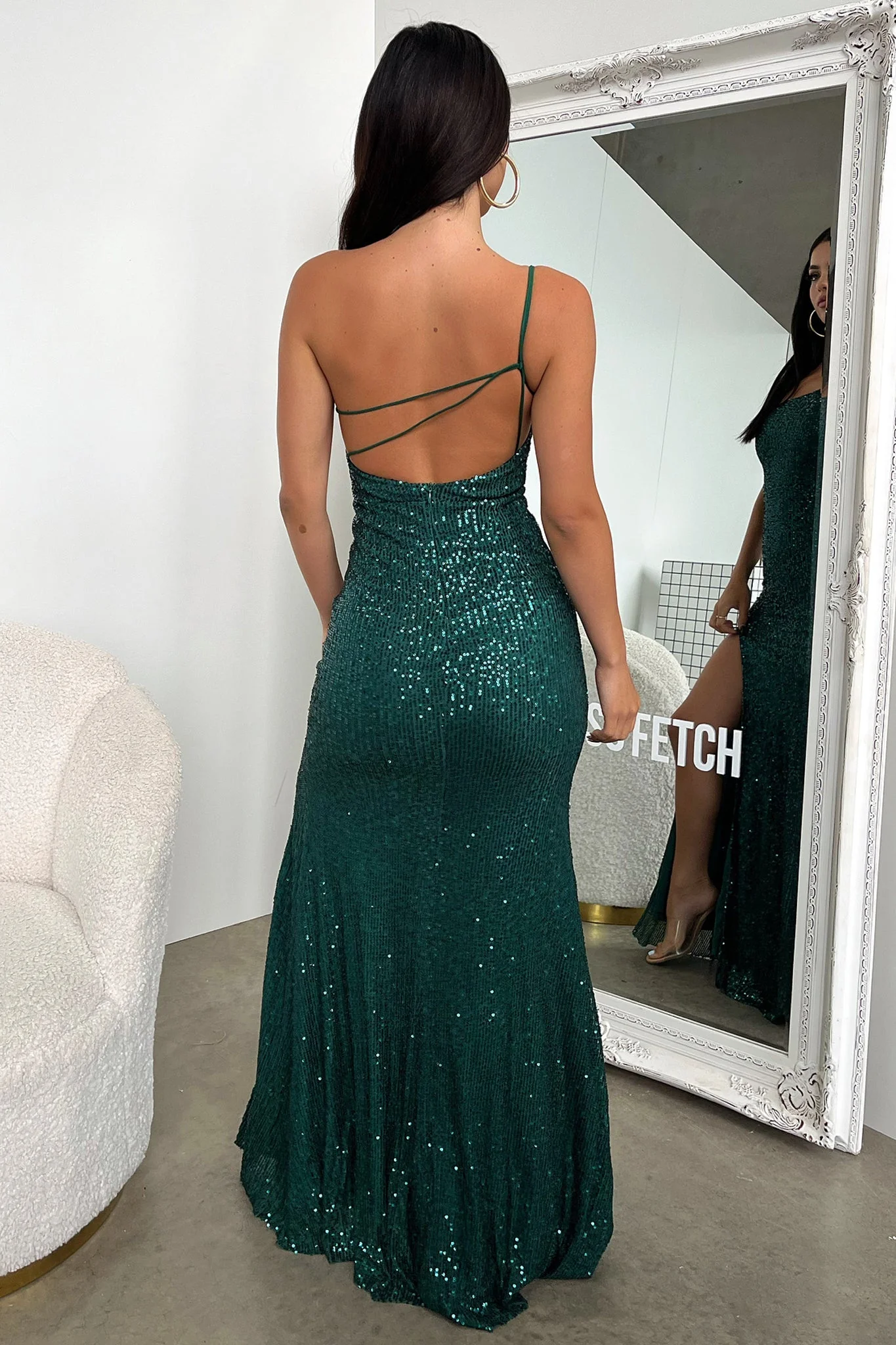 Ciara Maxi Dress - Emerald Sequin - XNAUWBI