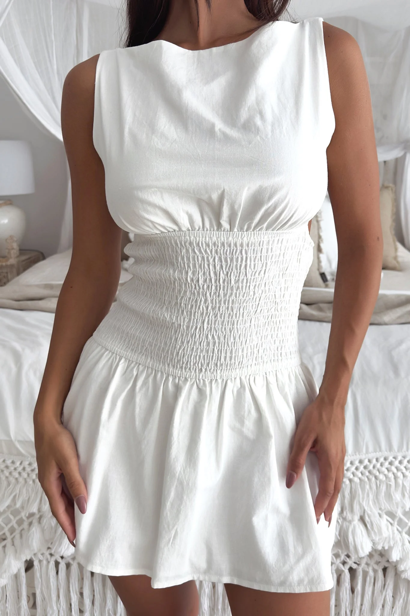 Mara Dress - White - XNAUWBI