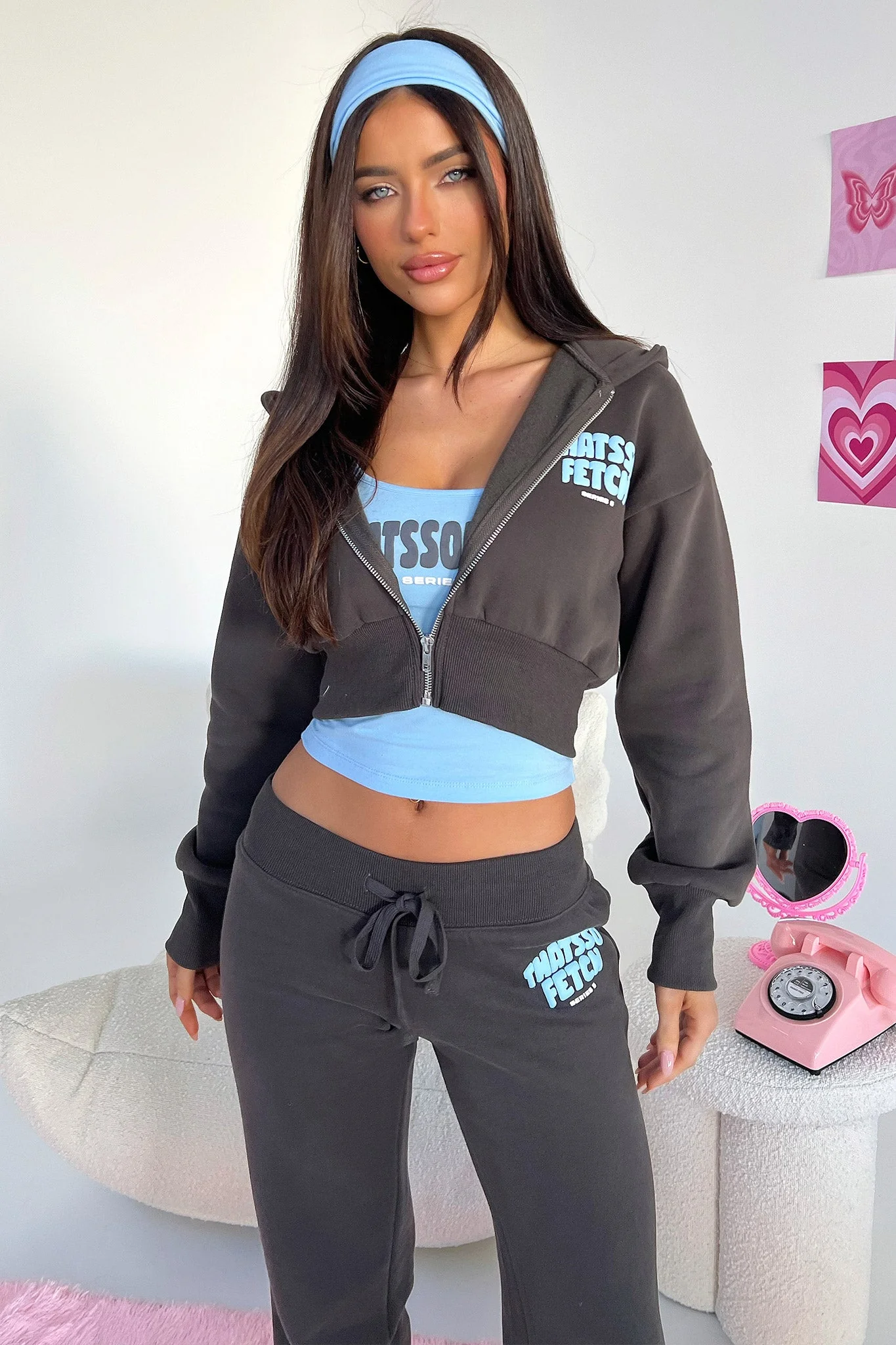 Series 5 Cropped Jacket - Charcoal/Blue - XNAUWBI