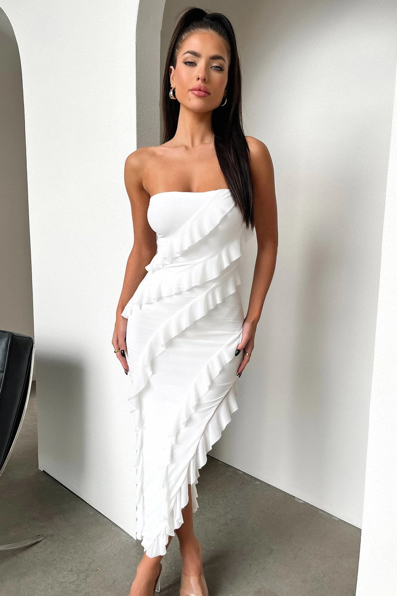 Amayla Maxi Dress - White - XNAUWBI