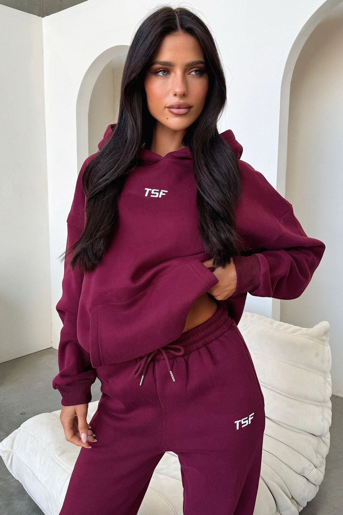 Kaztek Hoodie - Maroon - XNAUWBI