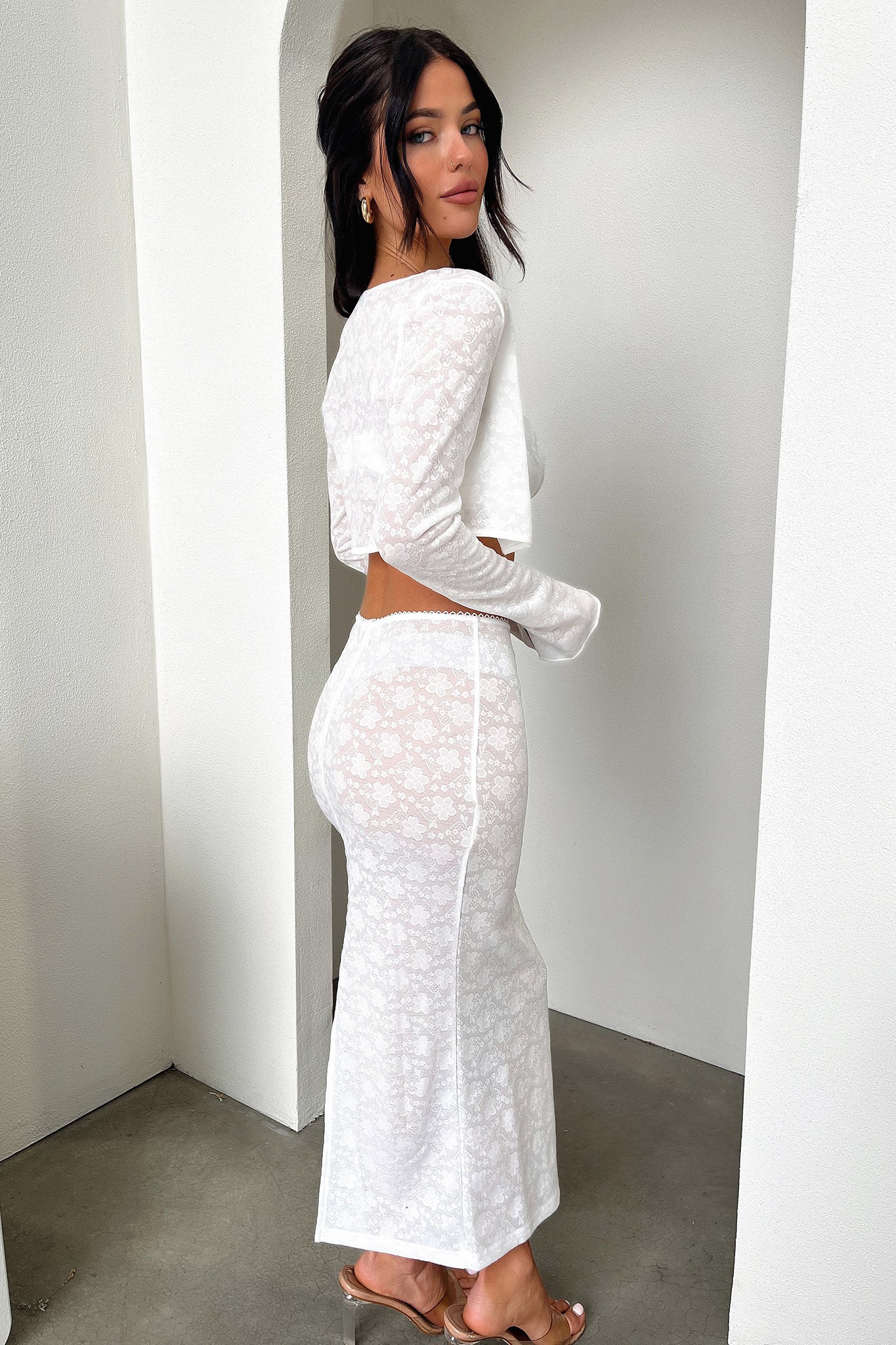 Renoir Maxi Skirt - White - XNAUWBI