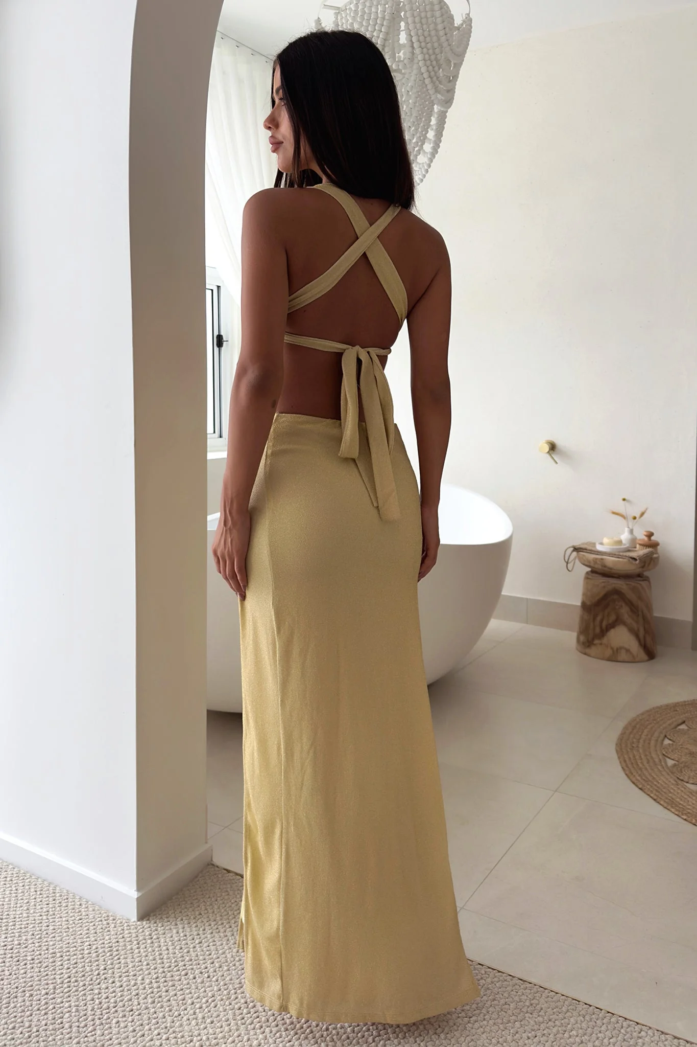 True Maxi Dress - Gold - XNAUWBI