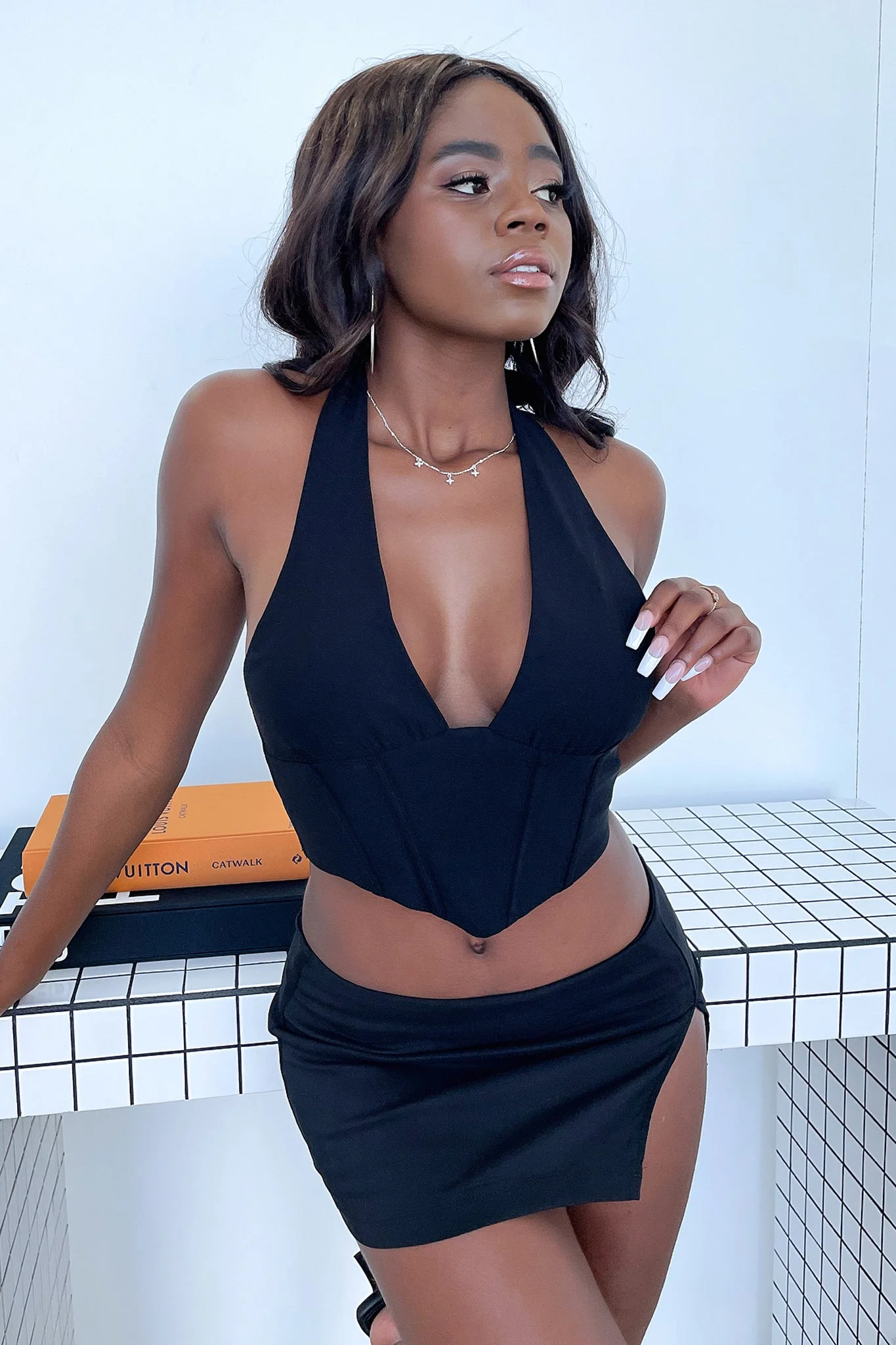 Ingrid Mini Skirt - Black - XNAUWBI