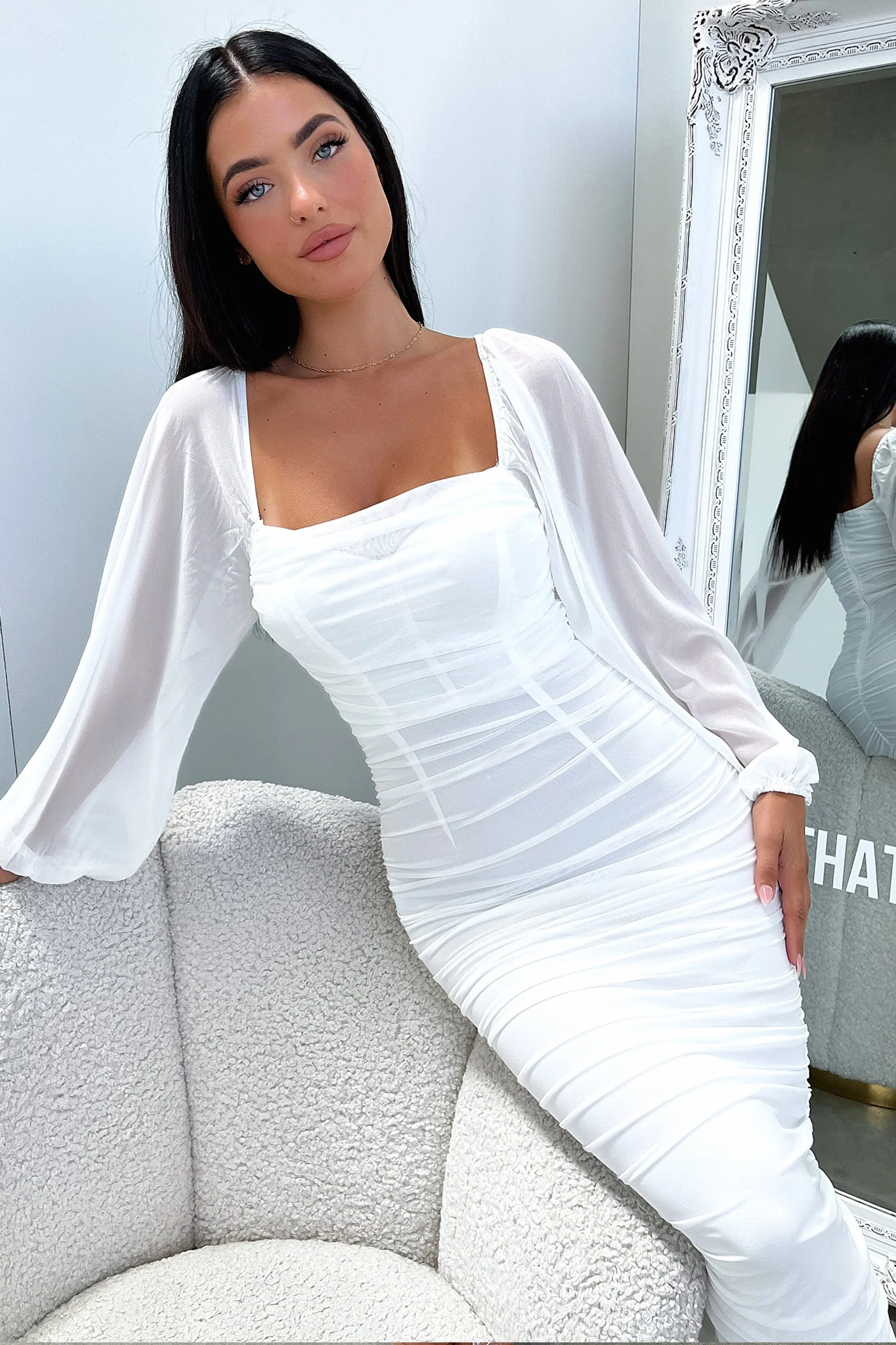 Octavia Maxi Dress - White - XNAUWBI