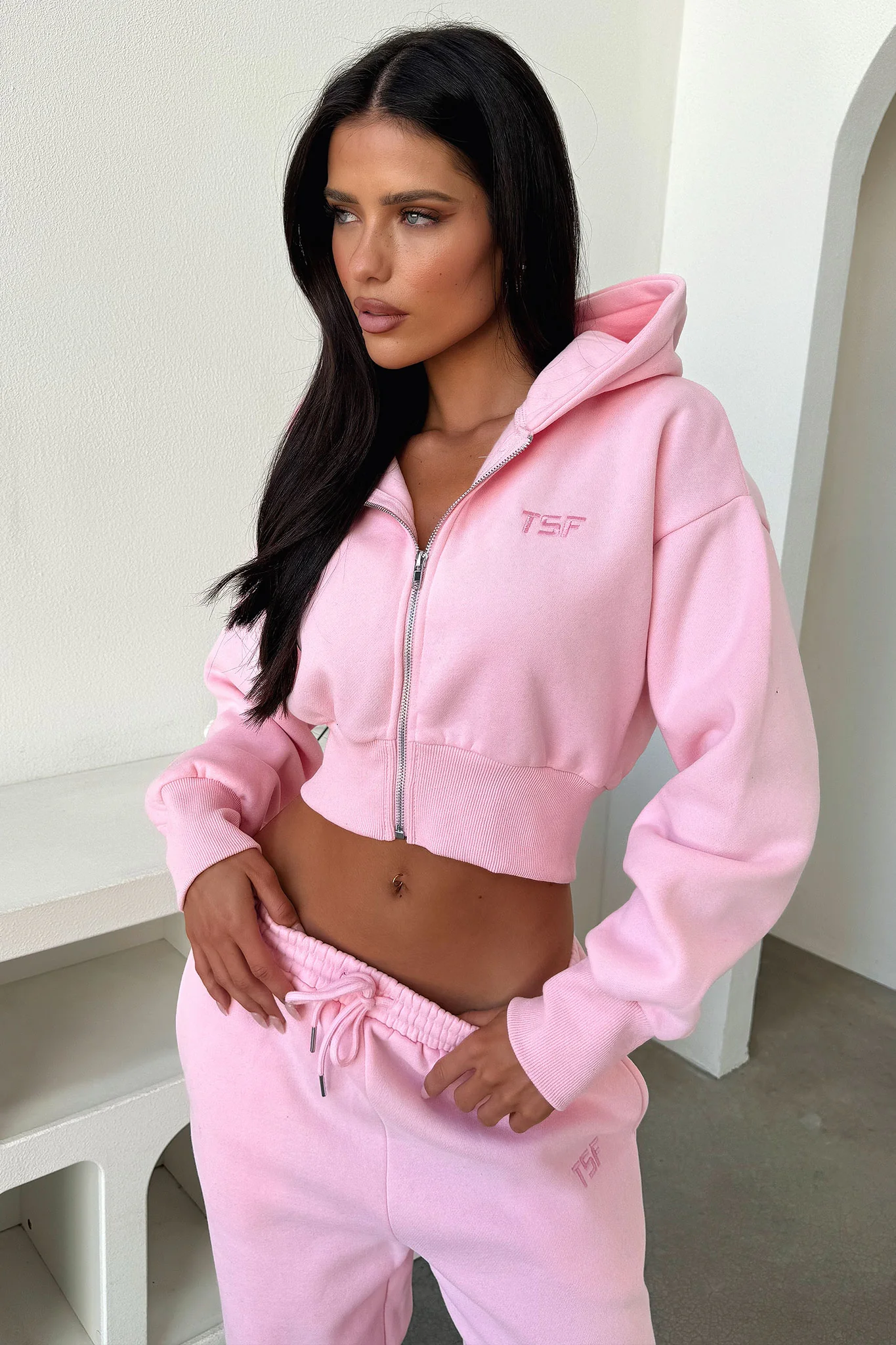 Kaztek Cropped Jacket - Pink - XNAUWBI