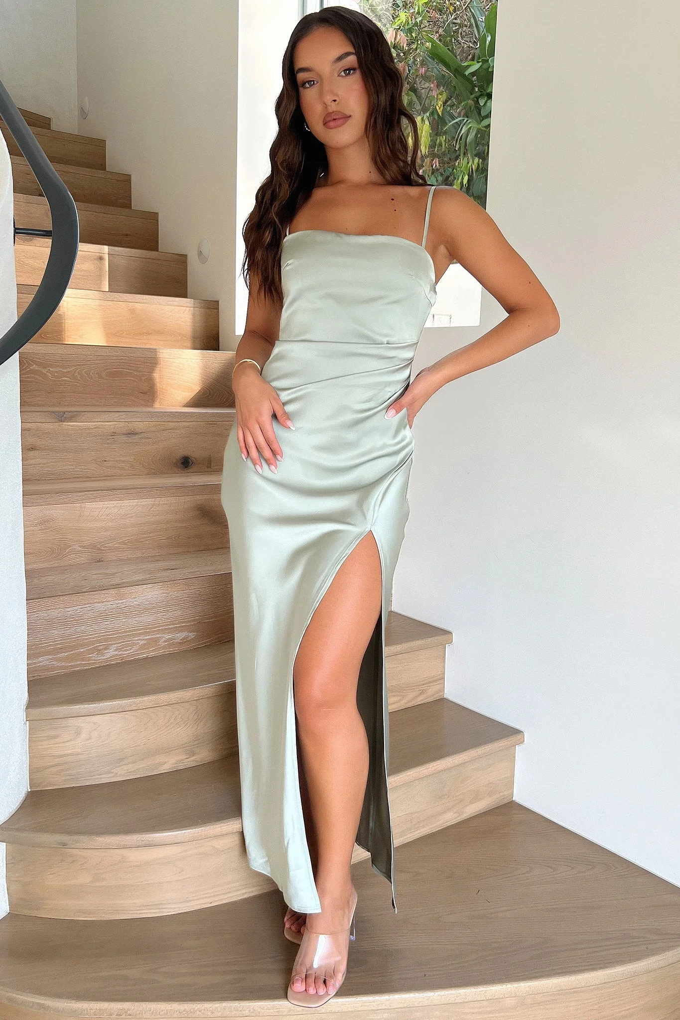 Manesh Maxi Dress - Sage - XNAUWBI