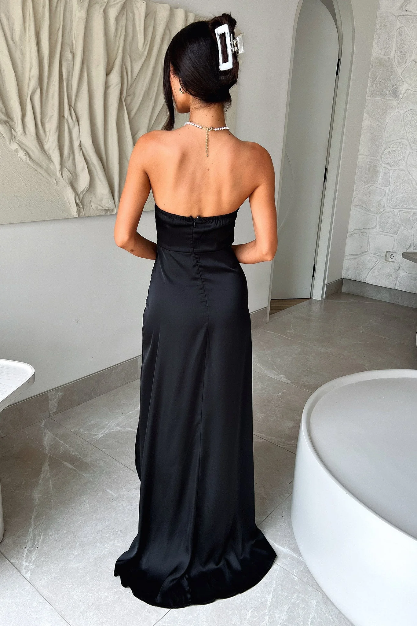 Fleur Maxi Dress - Black - XNAUWBI