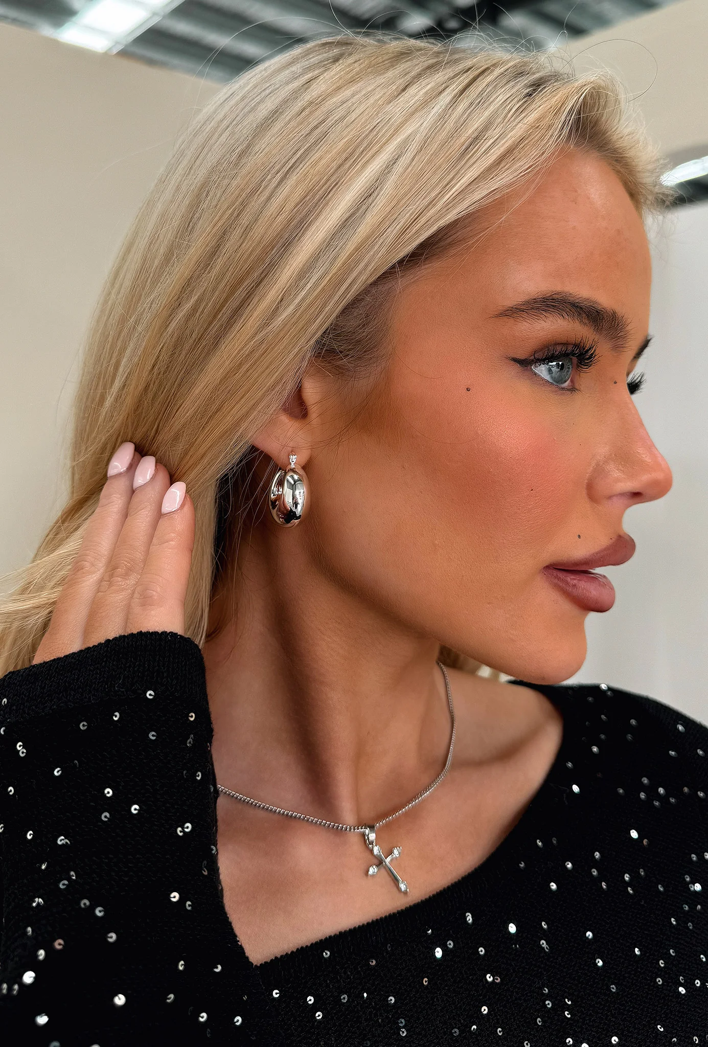 Concetta Hoops - Silver - XNAUWBI