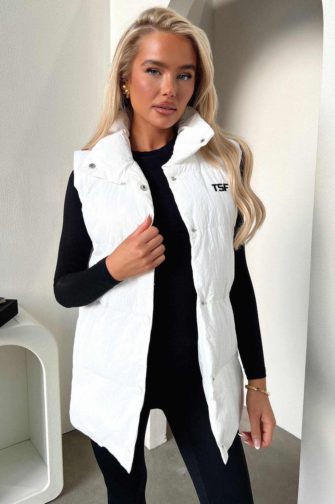 Sabre Puffer Vest - Cream - XNAUWBI