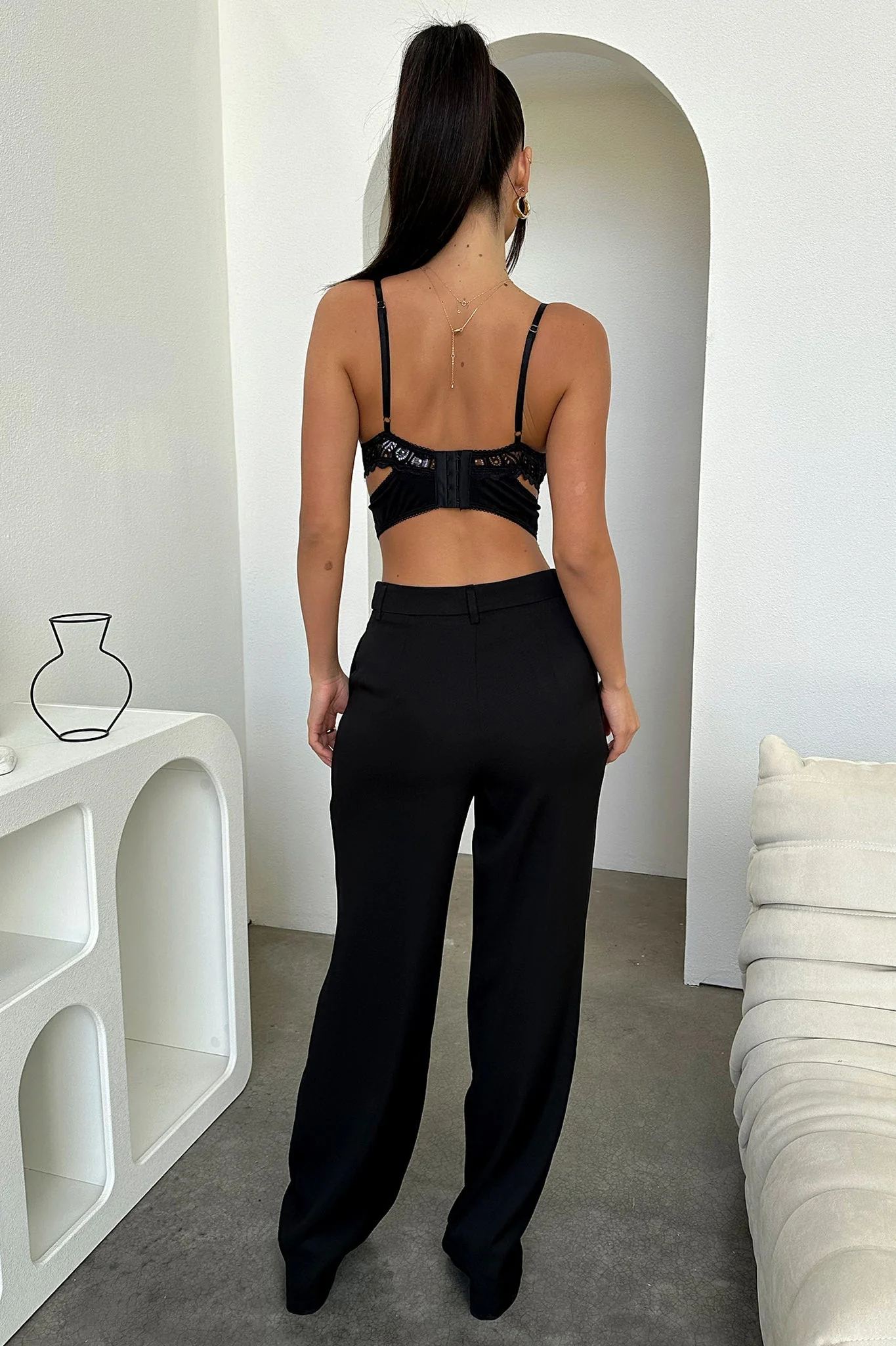 Alaric High Rise Pants - Black - XNAUWBI