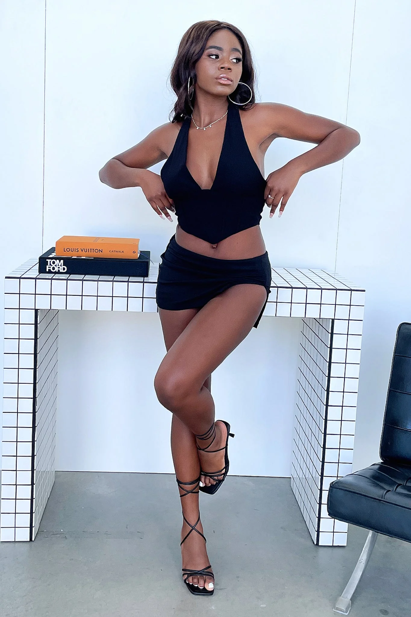 Ingrid Mini Skirt - Black - XNAUWBI