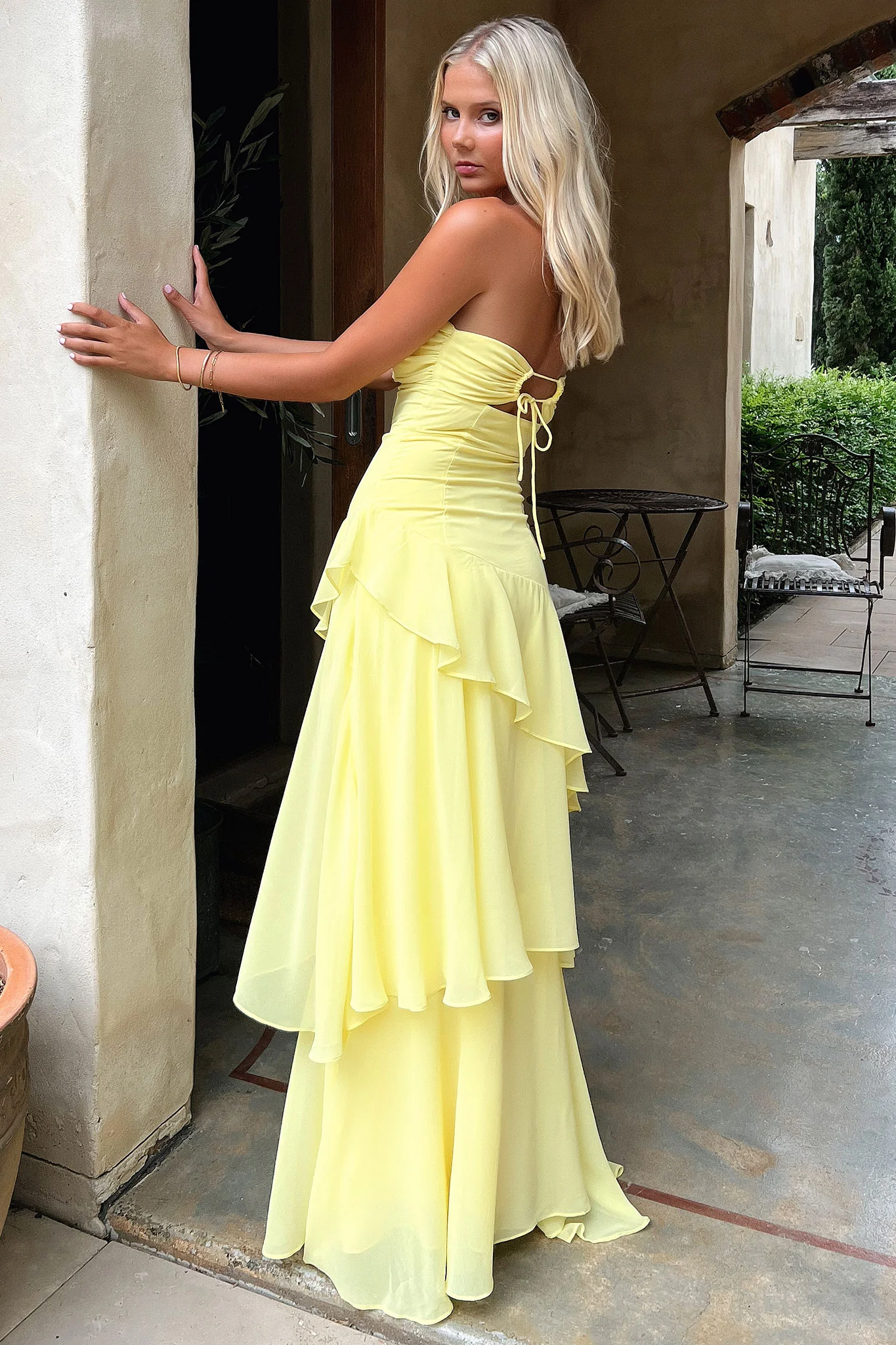 Gretta Strapless Maxi Dress - Yellow - XNAUWBI