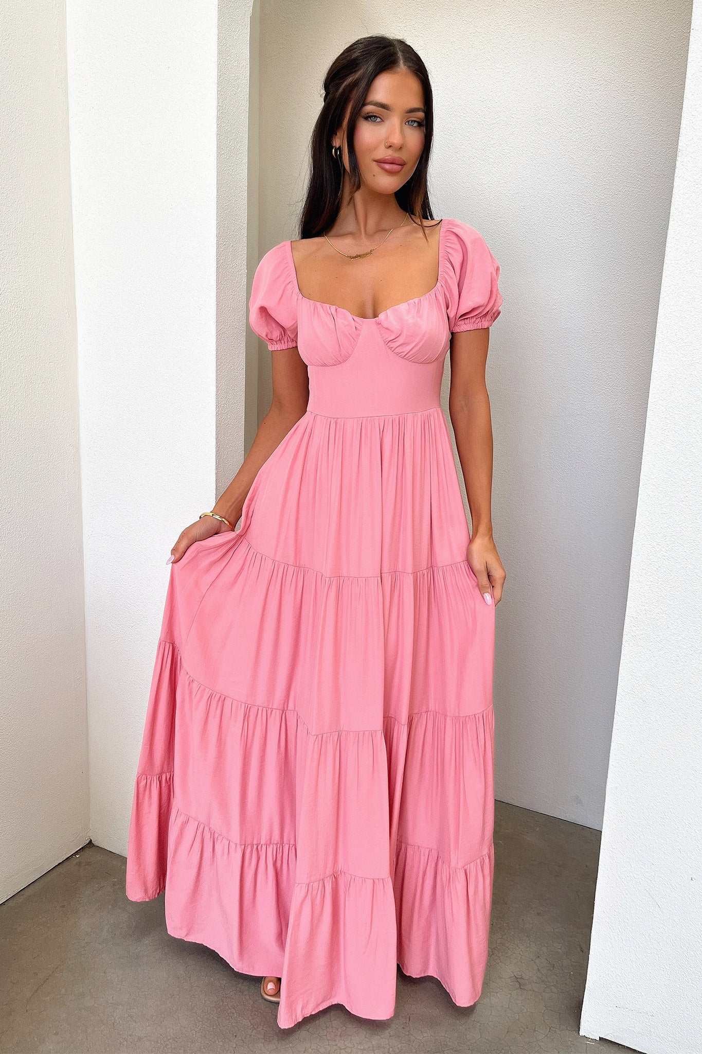 Levona Maxi Dress - Rose - XNAUWBI