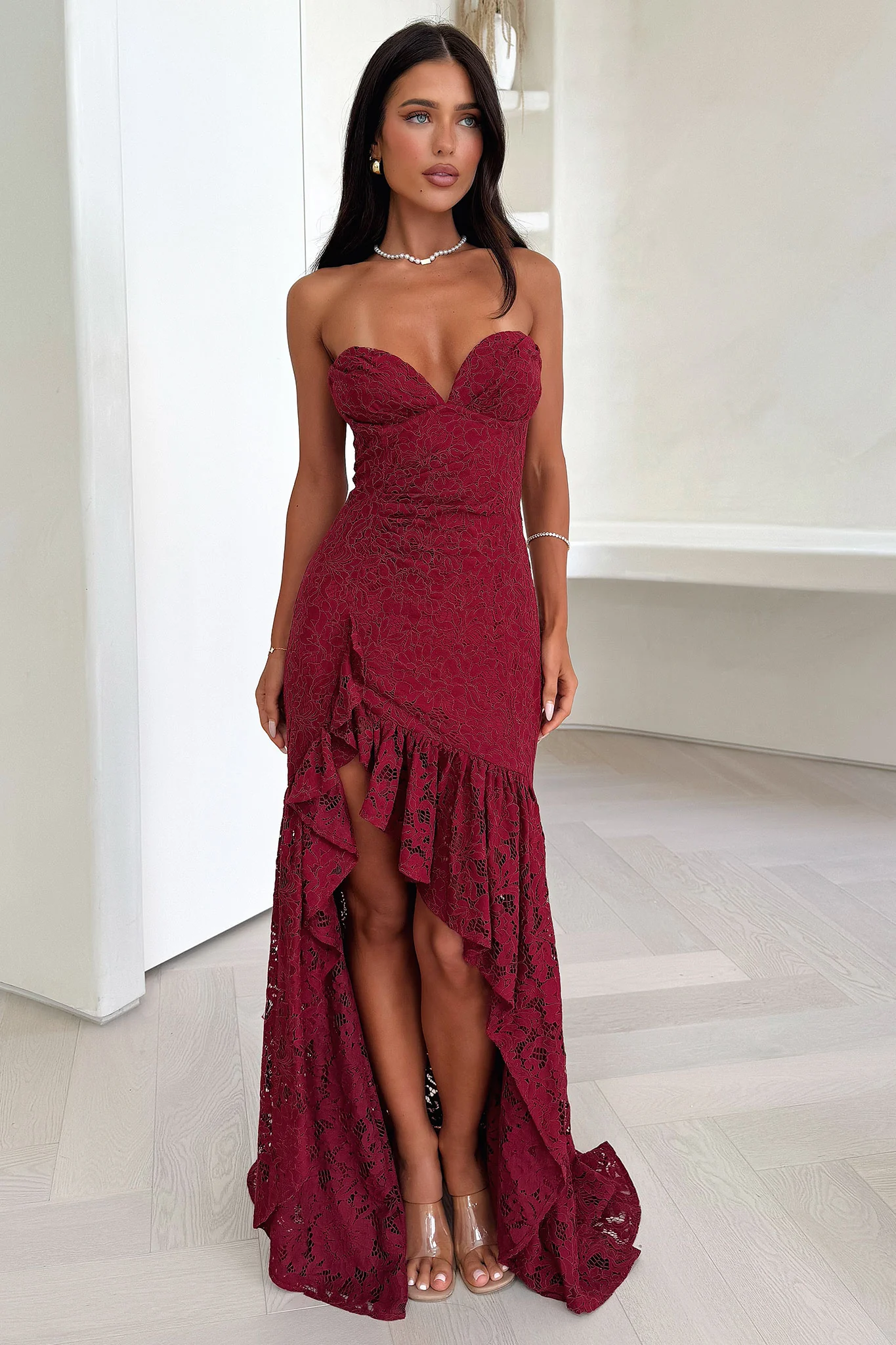Everdine Maxi Dress - Burgundy - XNAUWBI