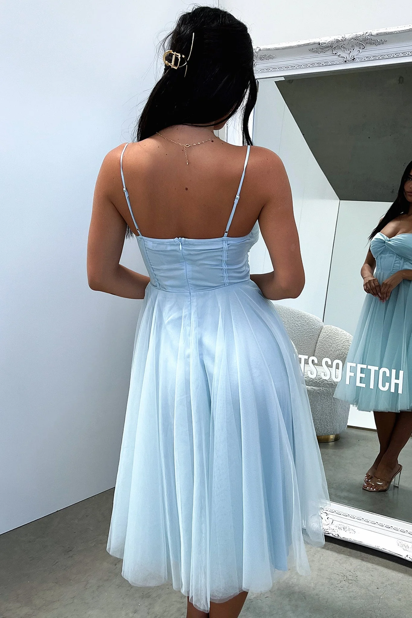 Angelique Dress - Blue - XNAUWBI