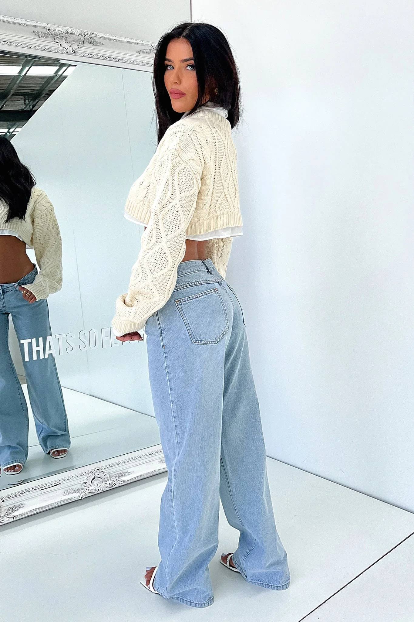 Lioness Sonny Knit Crop - Cream - XNAUWBI