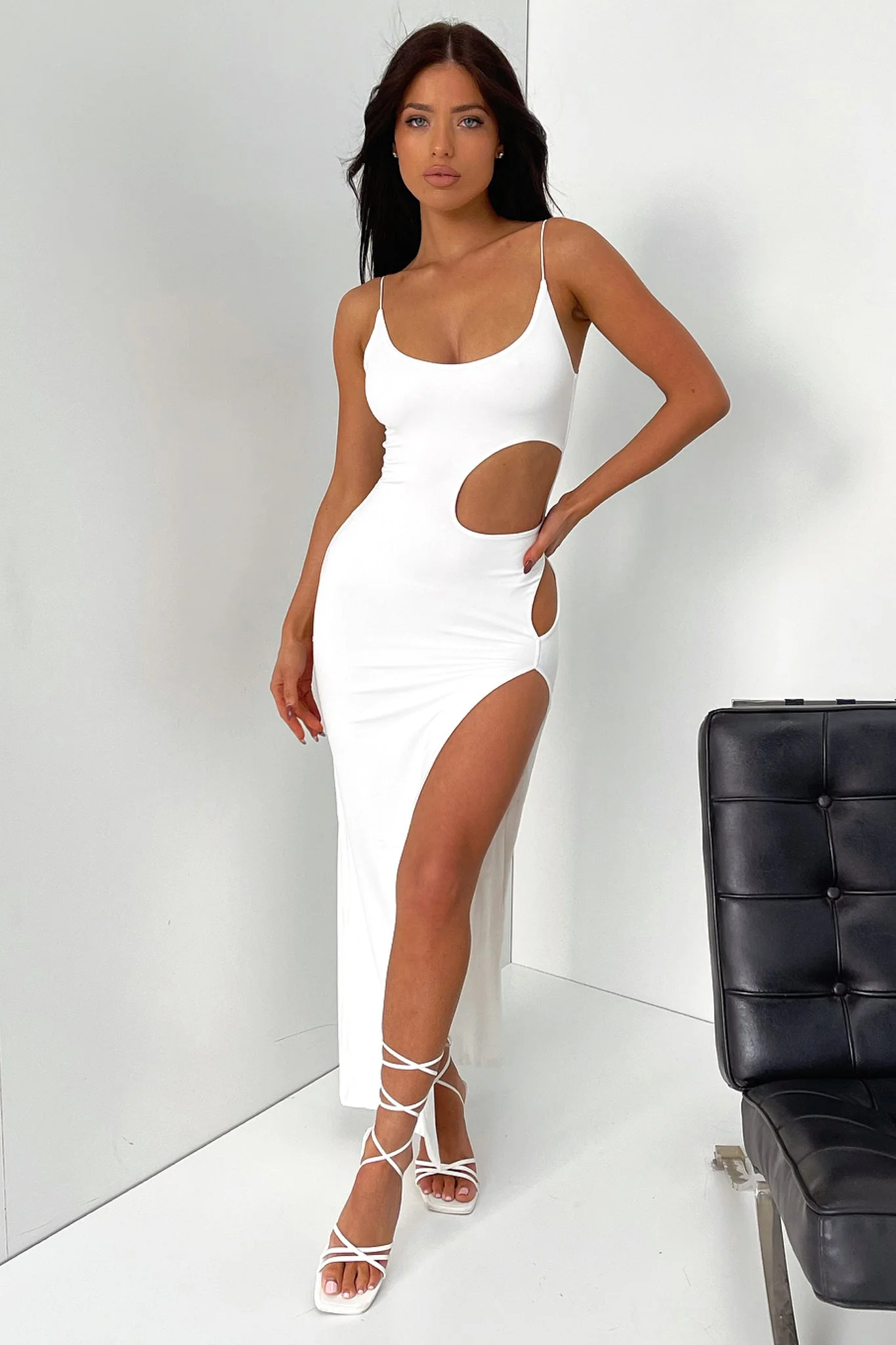 Rossa Maxi Dress - White - XNAUWBI