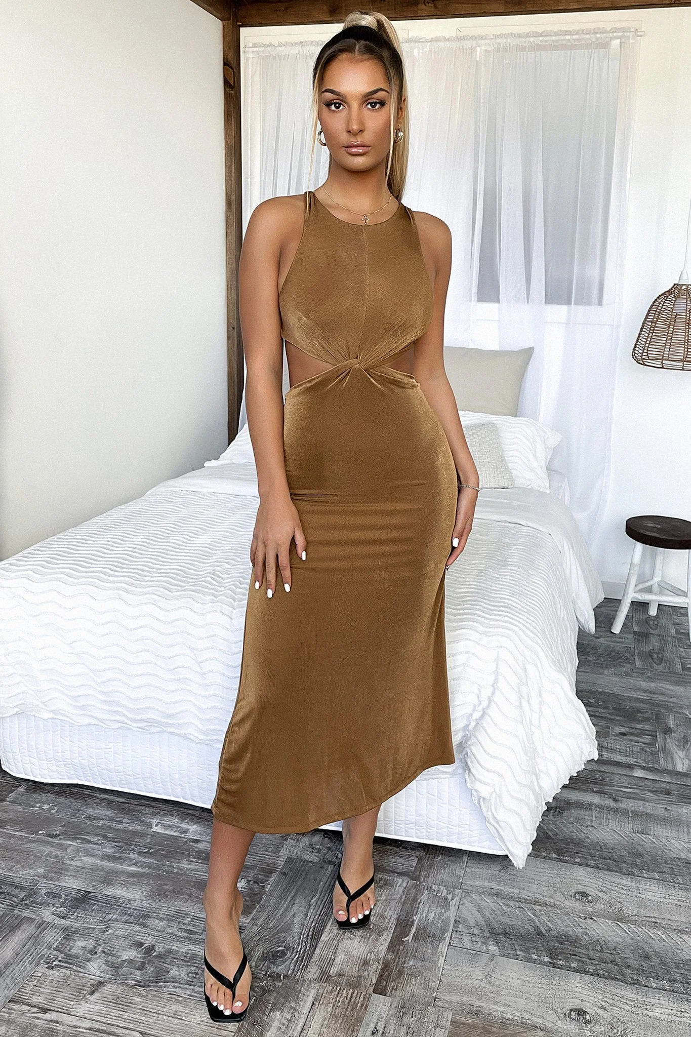 Melodie Maxi Dress - Brown - XNAUWBI