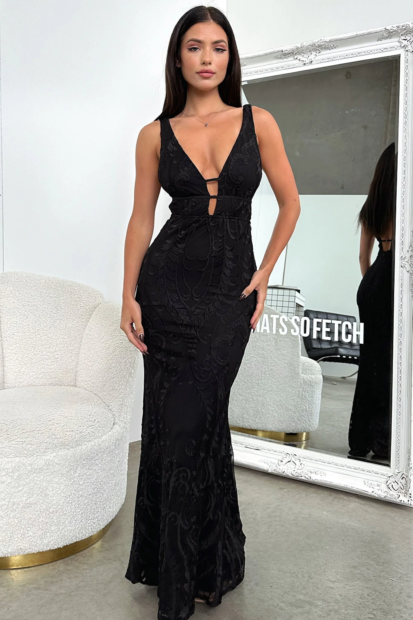 Kaia Maxi Dress - Black - XNAUWBI