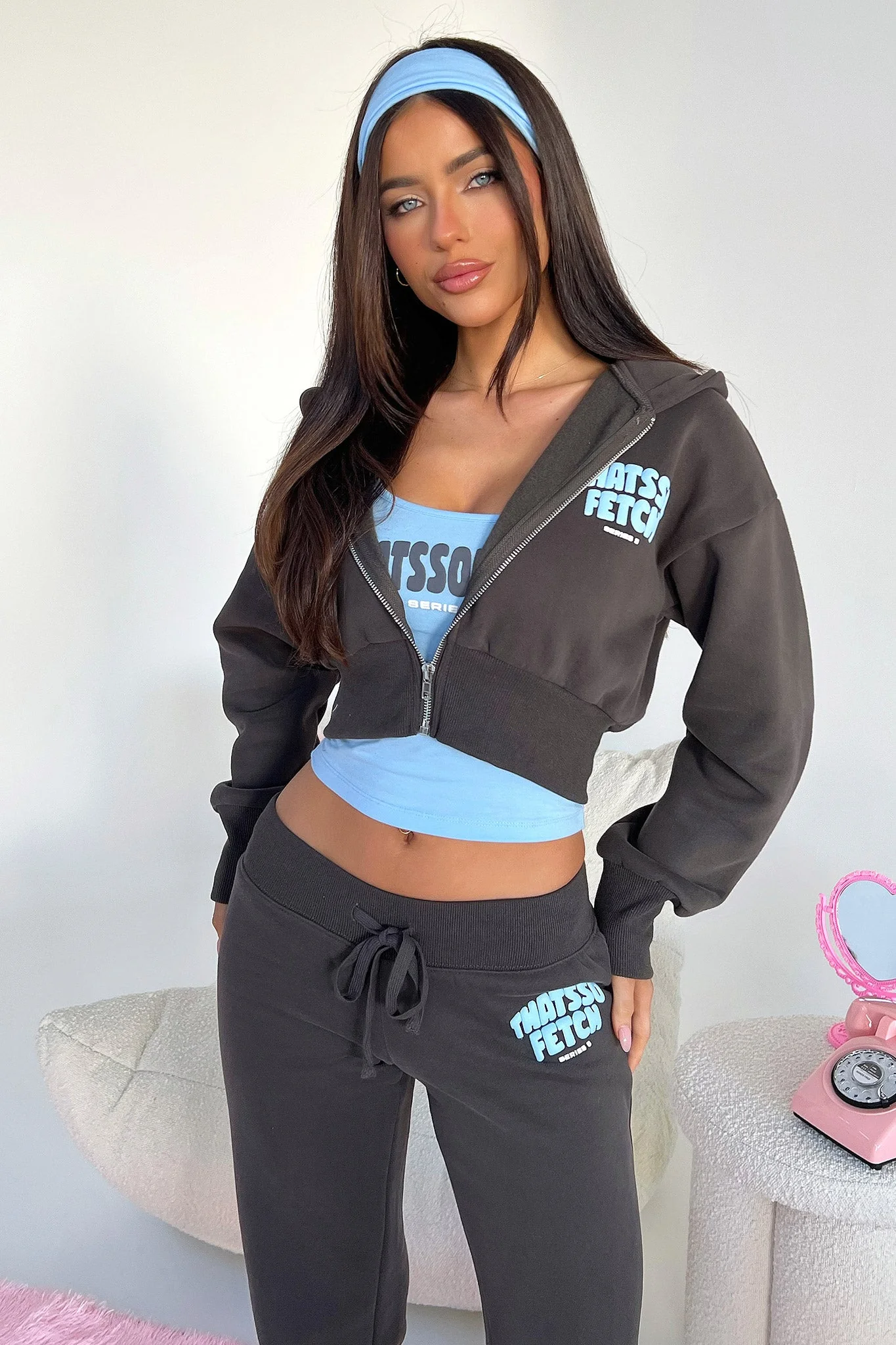 Series 5 Cropped Jacket - Charcoal/Blue - XNAUWBI