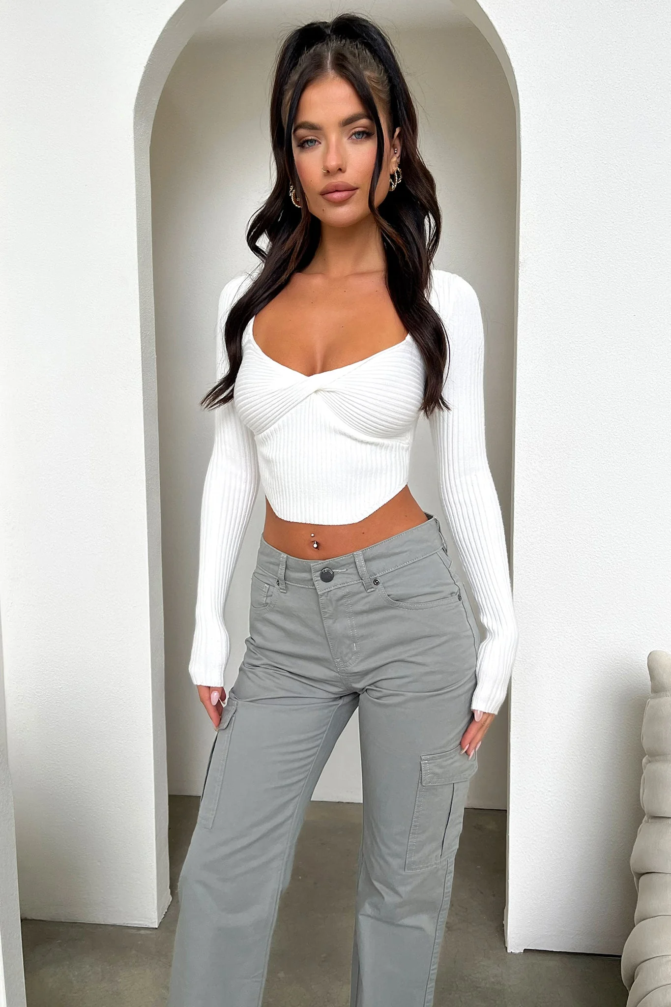 Gia Cargo Pants - Khaki - XNAUWBI