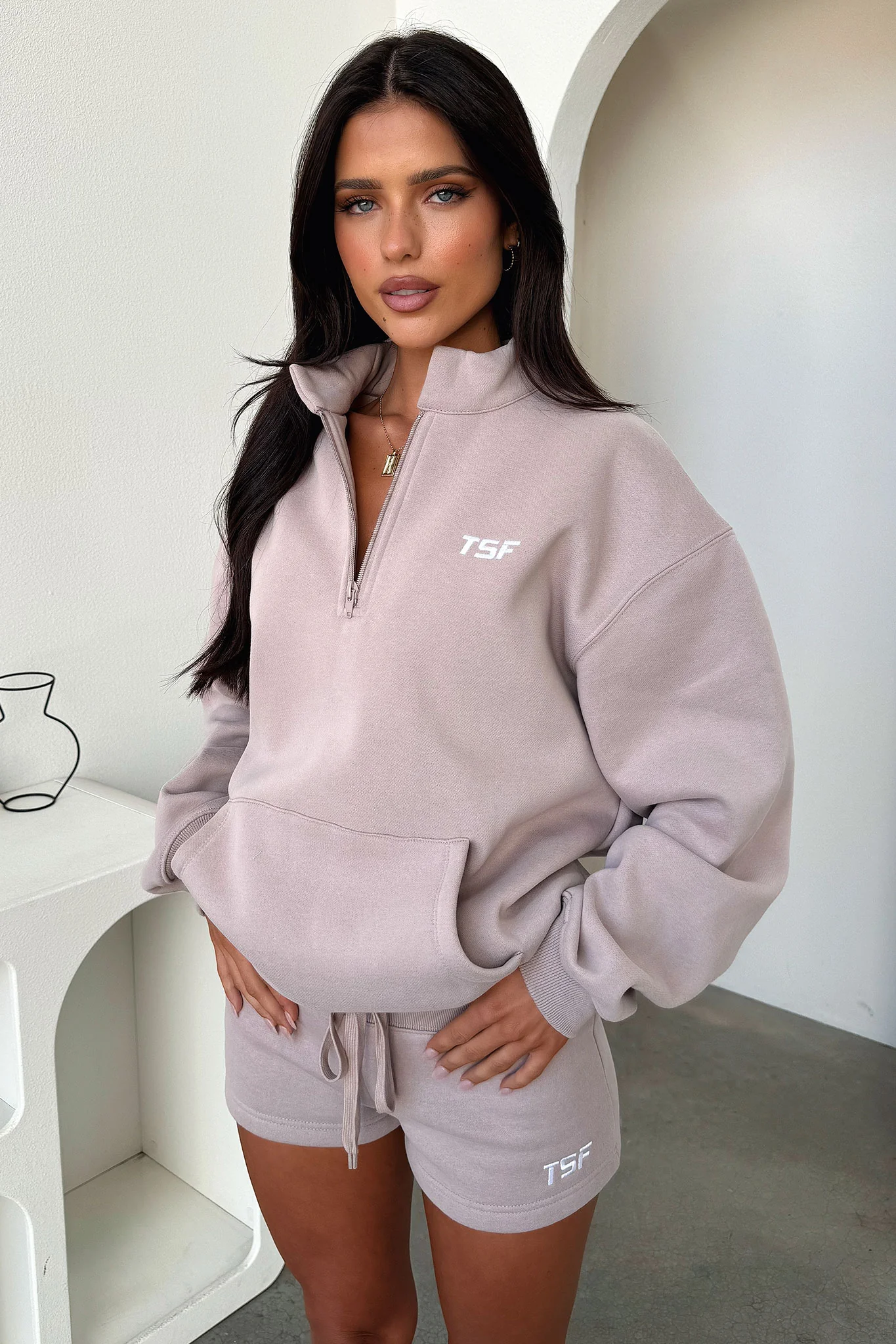 Kaztek Half Zip Sweater - Mocha - XNAUWBI