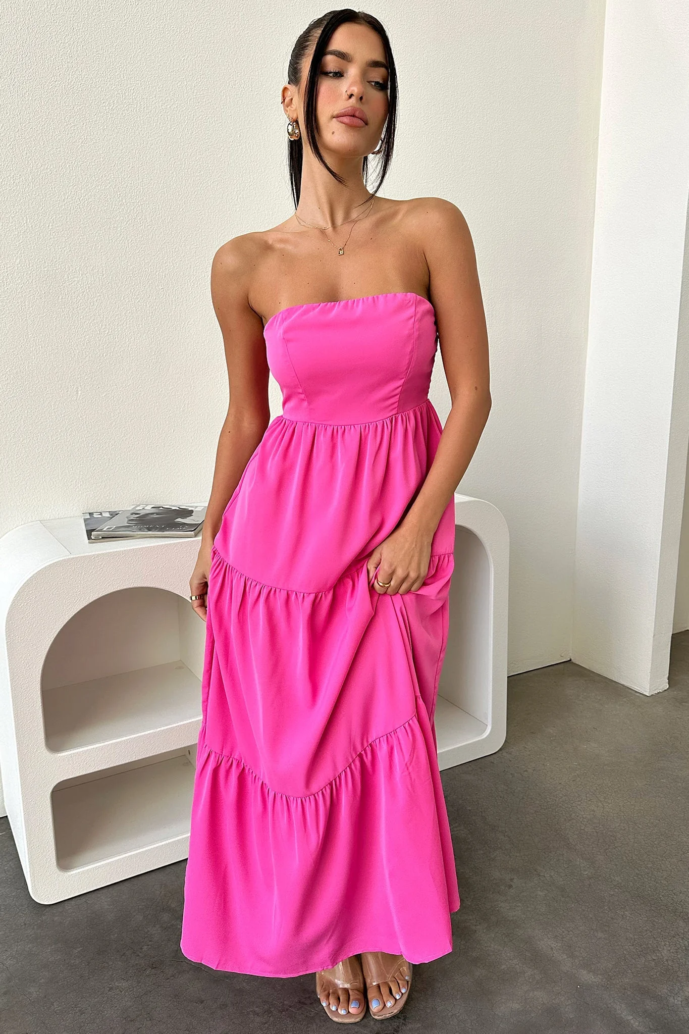 Hailey Maxi Dress - Pink - XNAUWBI