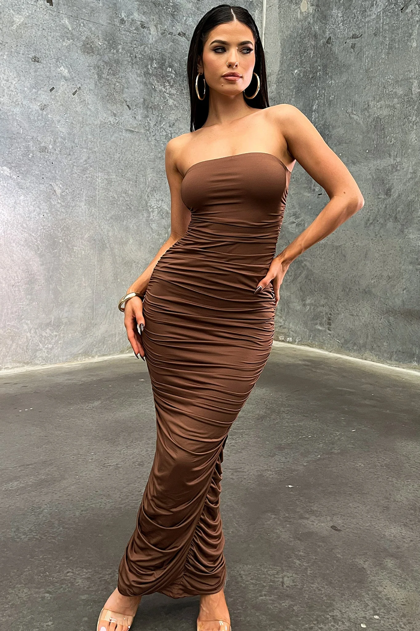Tonic Maxi Dress - Brown - XNAUWBI