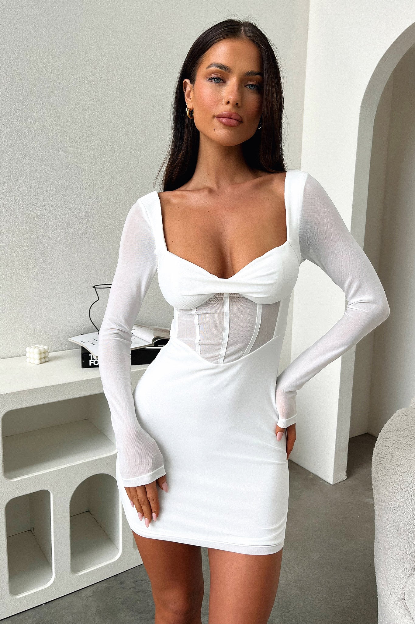 Priscilla Dress - White - XNAUWBI