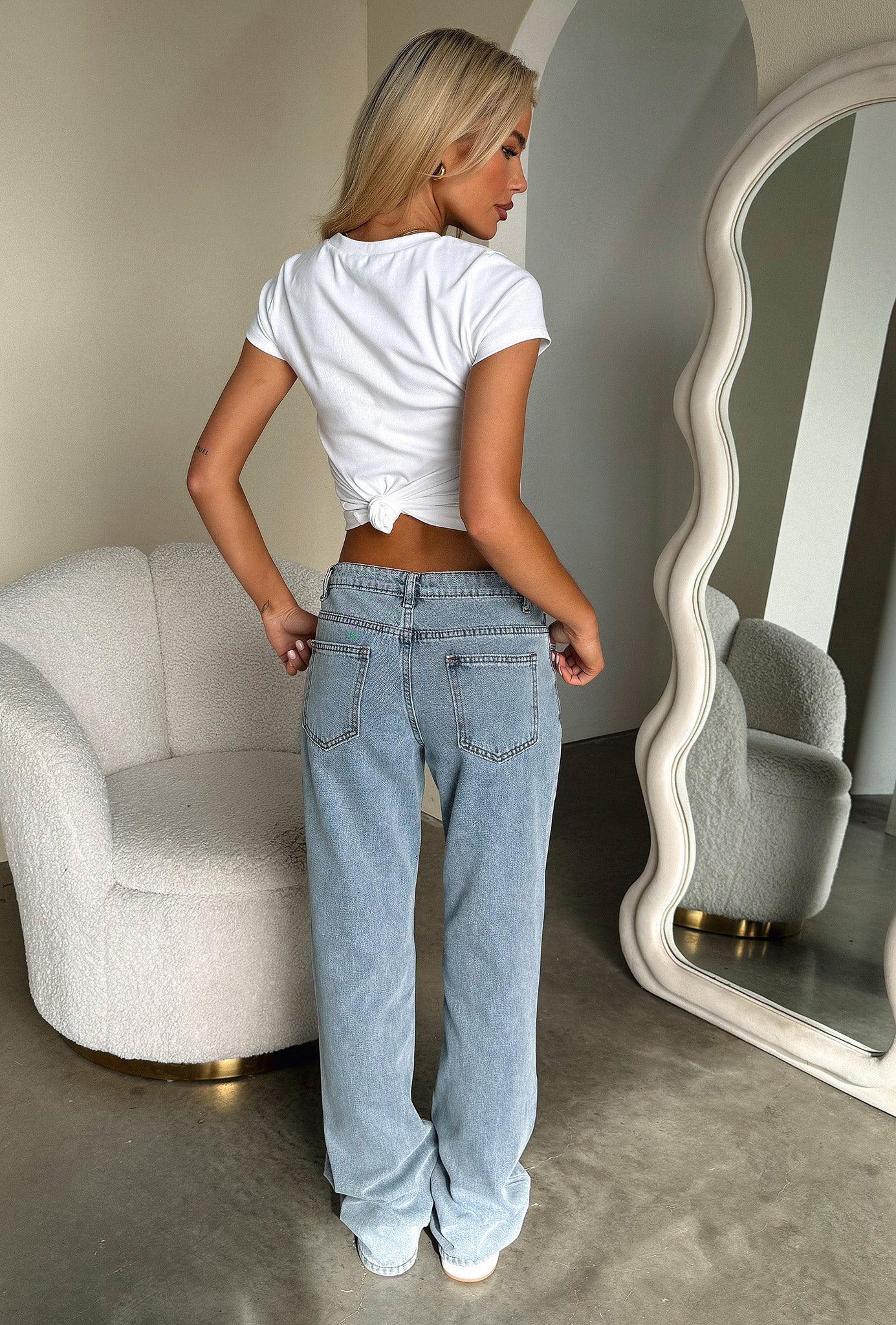 Jesse Low Rise Jeans - Blue - XNAUWBI