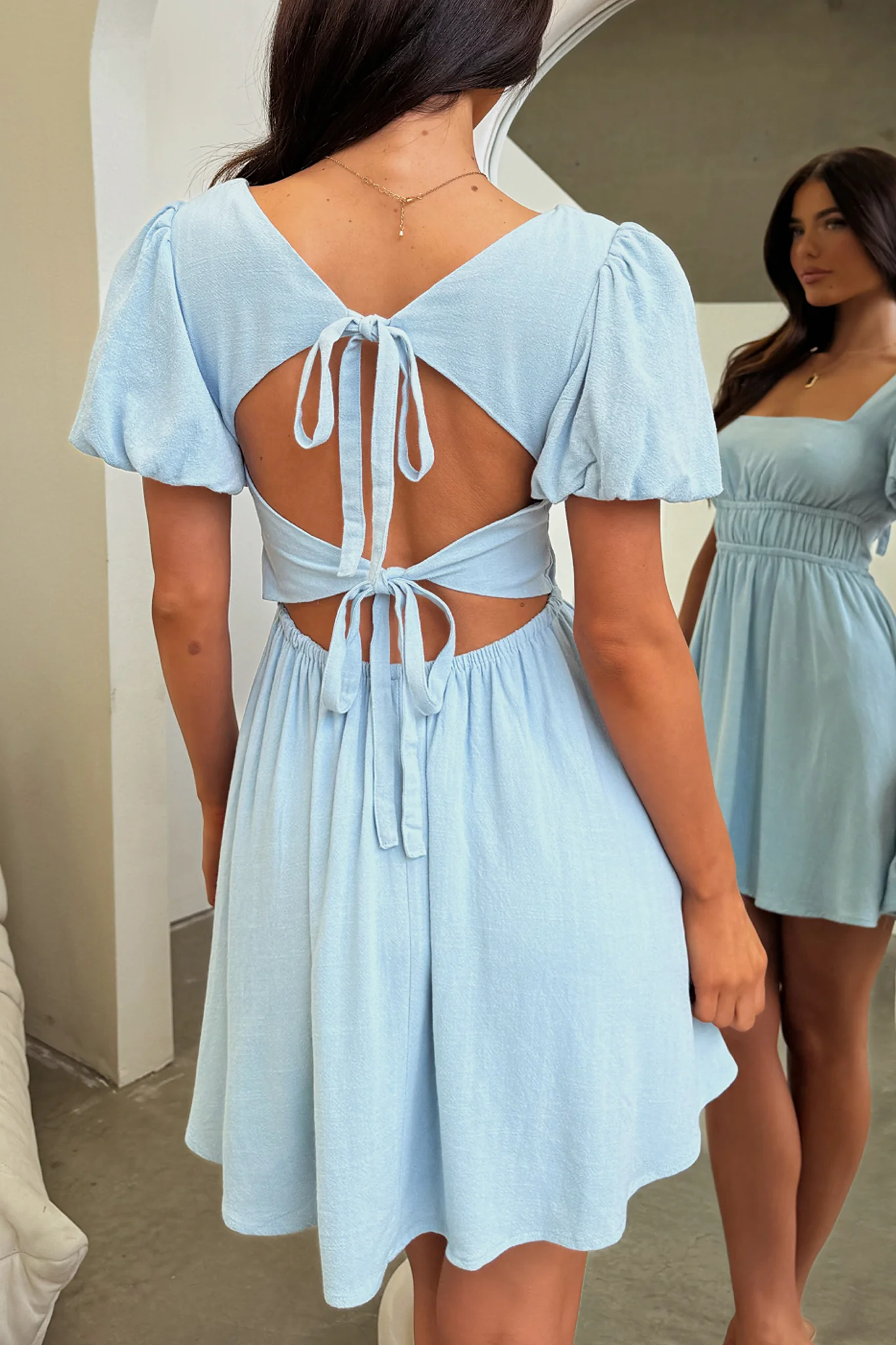 Whitney Dress - Baby Blue - XNAUWBI