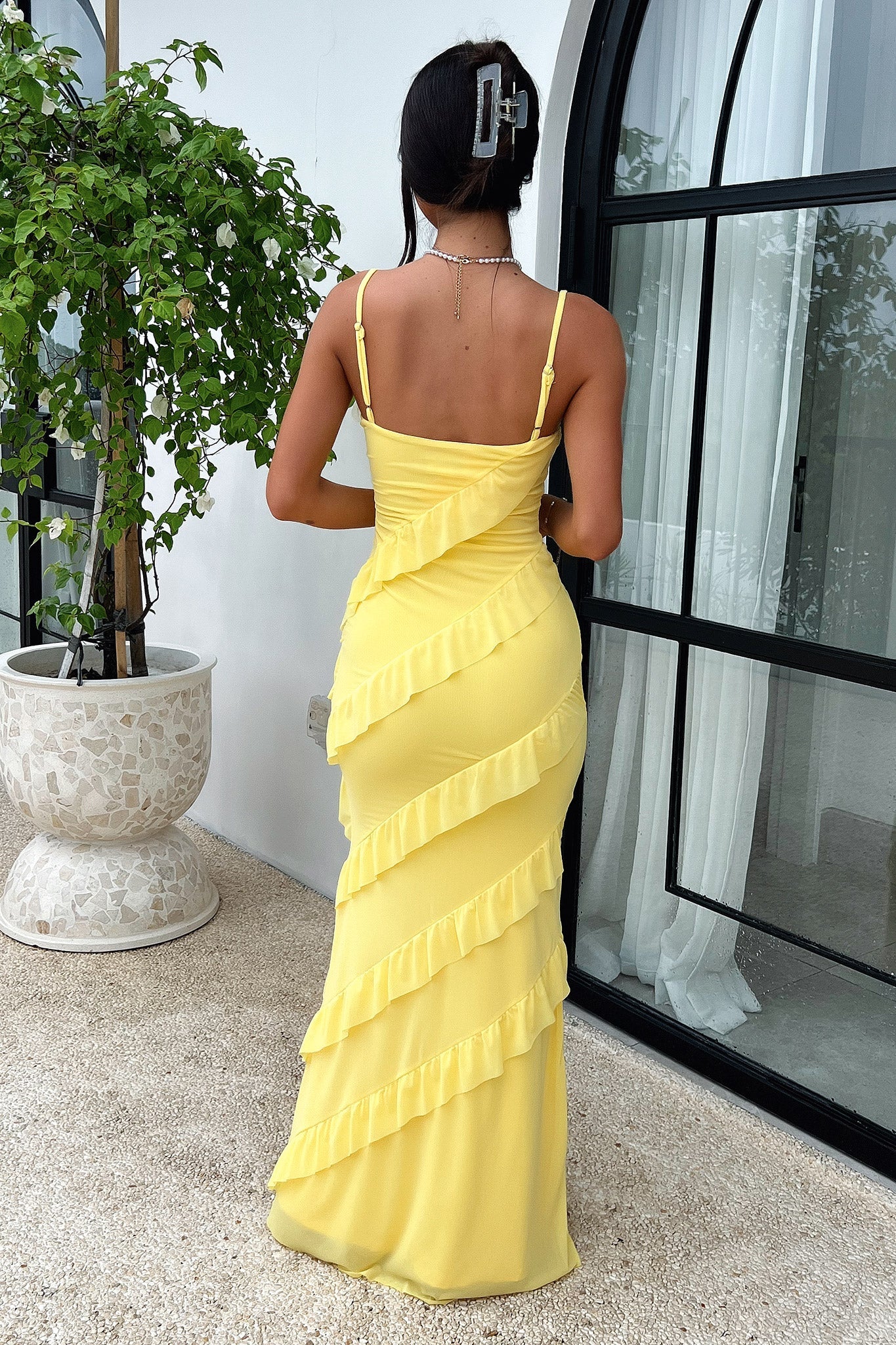 Pippa Maxi Dress - Baby Yellow - XNAUWBI