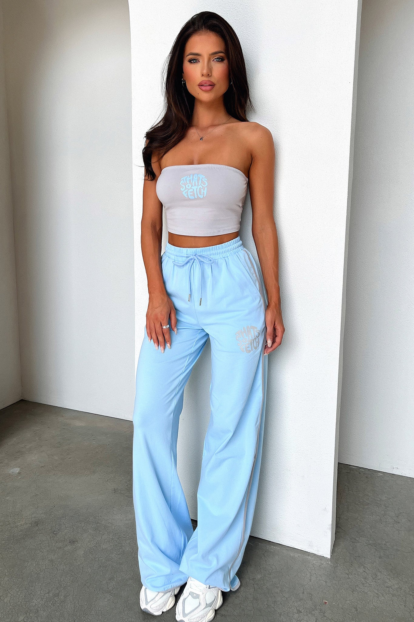 Beckham Wide Leg Pants - Blue - XNAUWBI