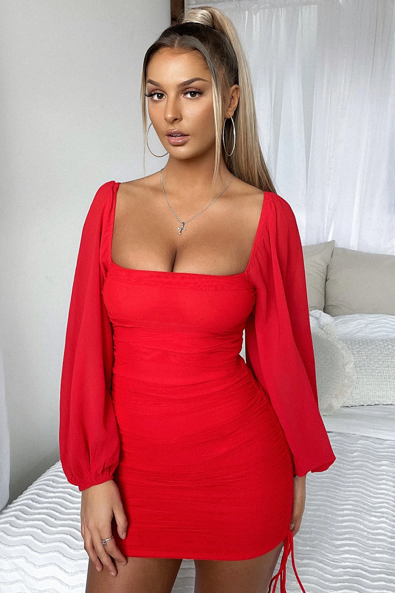 Lorde Dress - Red - XNAUWBI