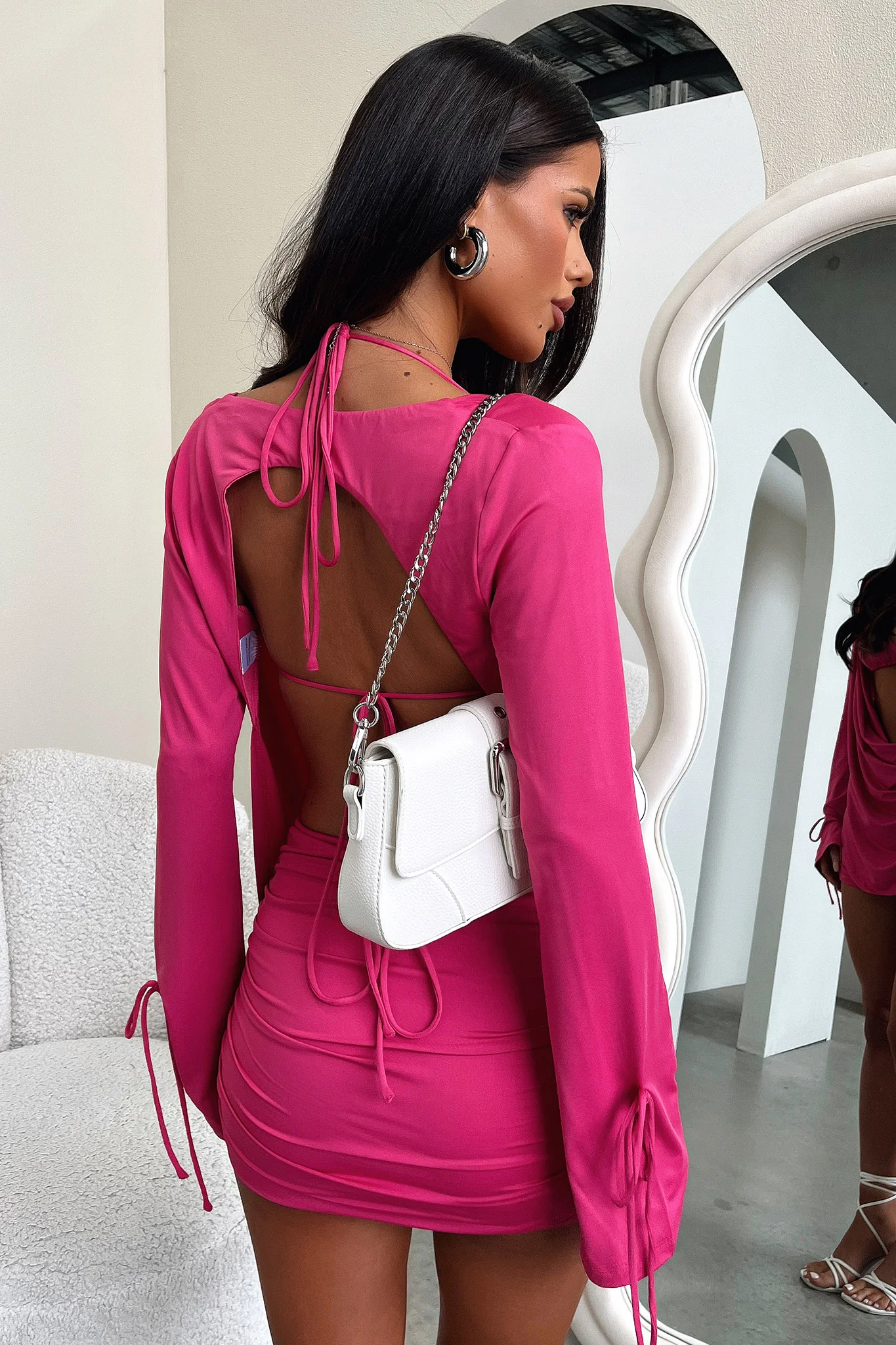 Cardi Top and Bikini - Hot Pink - XNAUWBI
