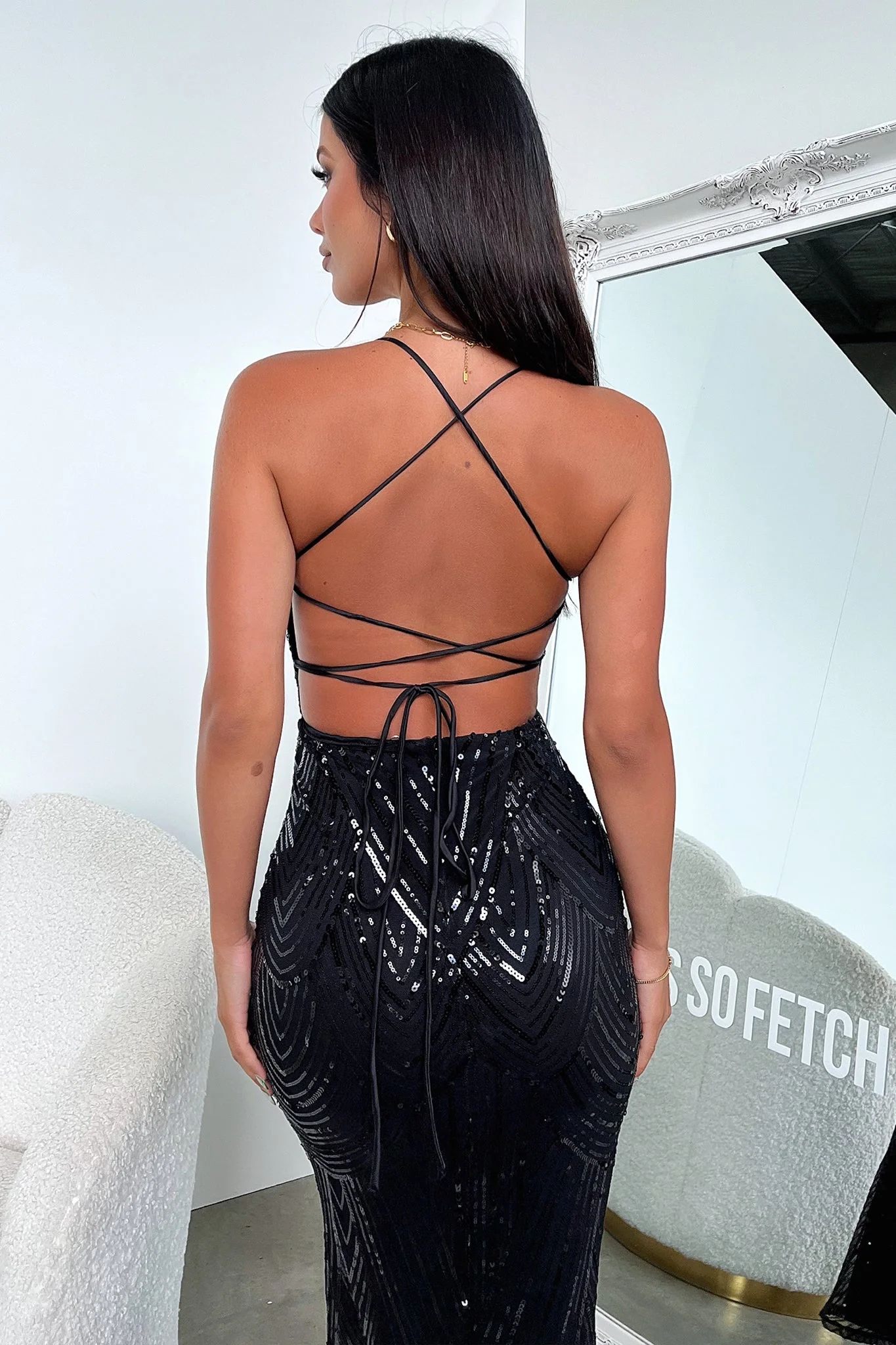 Nolan Maxi Dress - Black - XNAUWBI