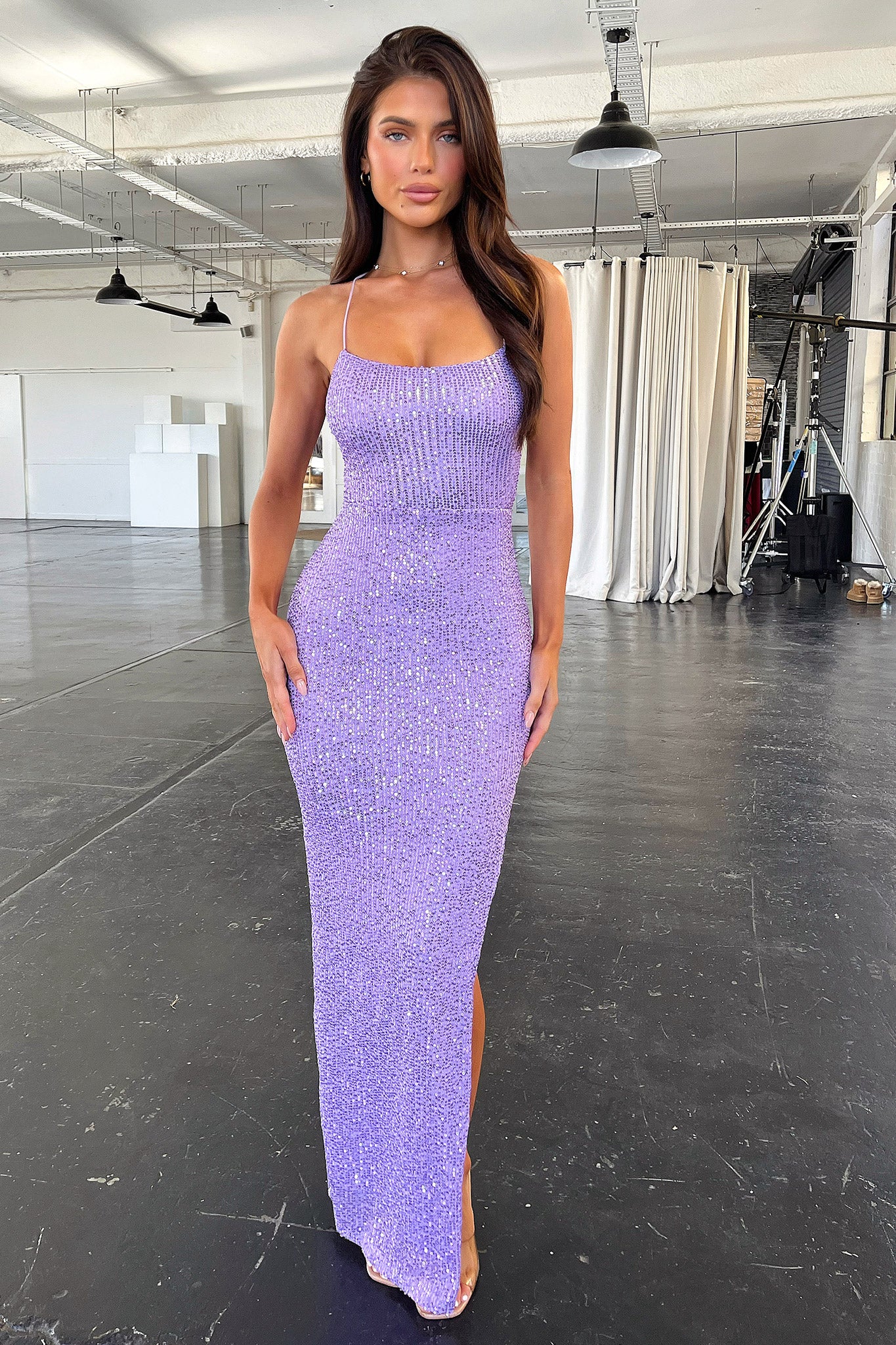 Alina Maxi Dress - Lilac - XNAUWBI