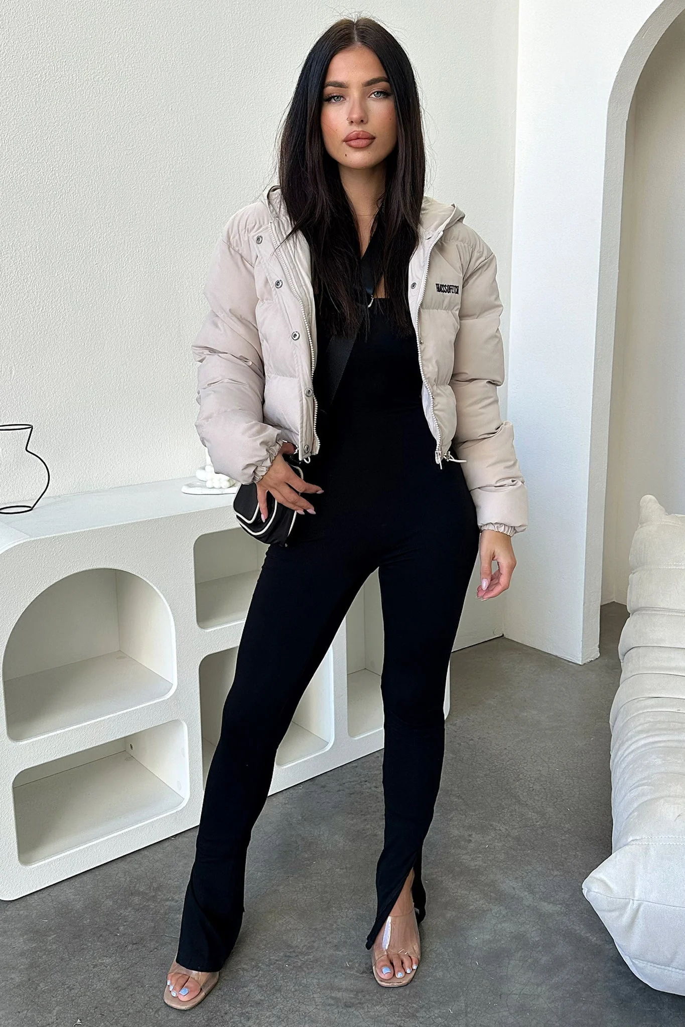 Cyrus Puffer Jacket - Bone - XNAUWBI