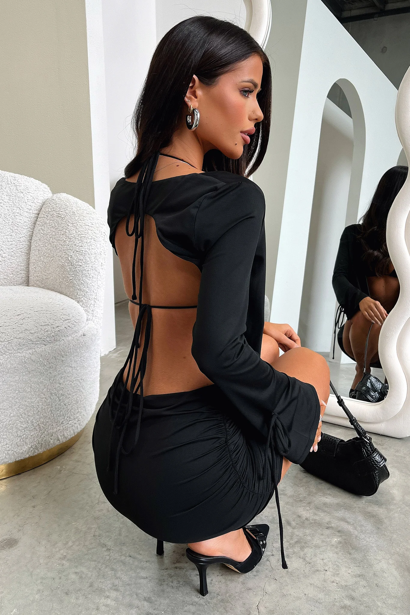 Cardi Mini Skirt  - Black - XNAUWBI